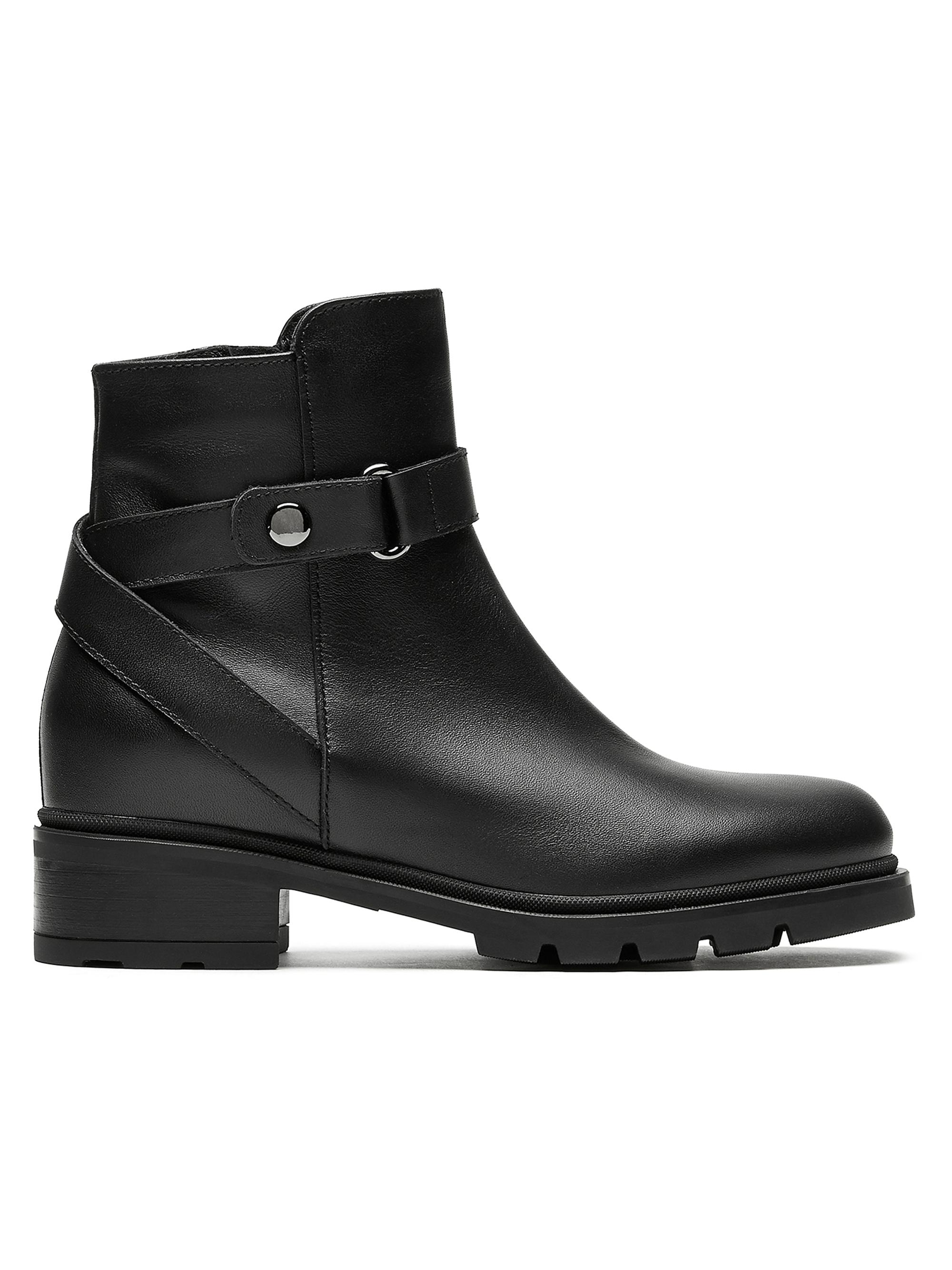 La Canadienne Women's Steven 40MM Leather Waterproof Booties - Black Leather