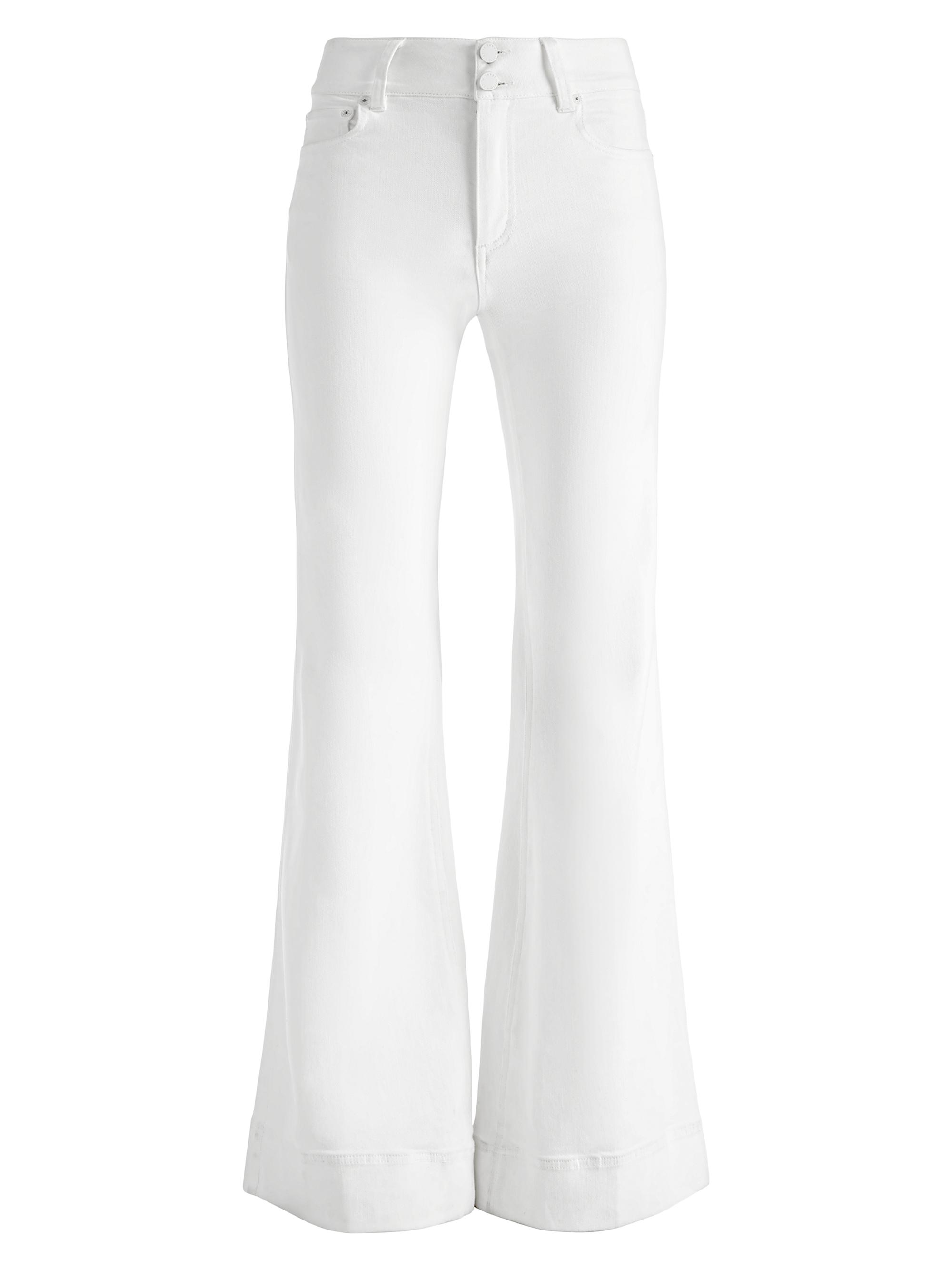 ALICE + OLIVIA Women's Missa High-Rise Wide-Leg Jeans - Off White
