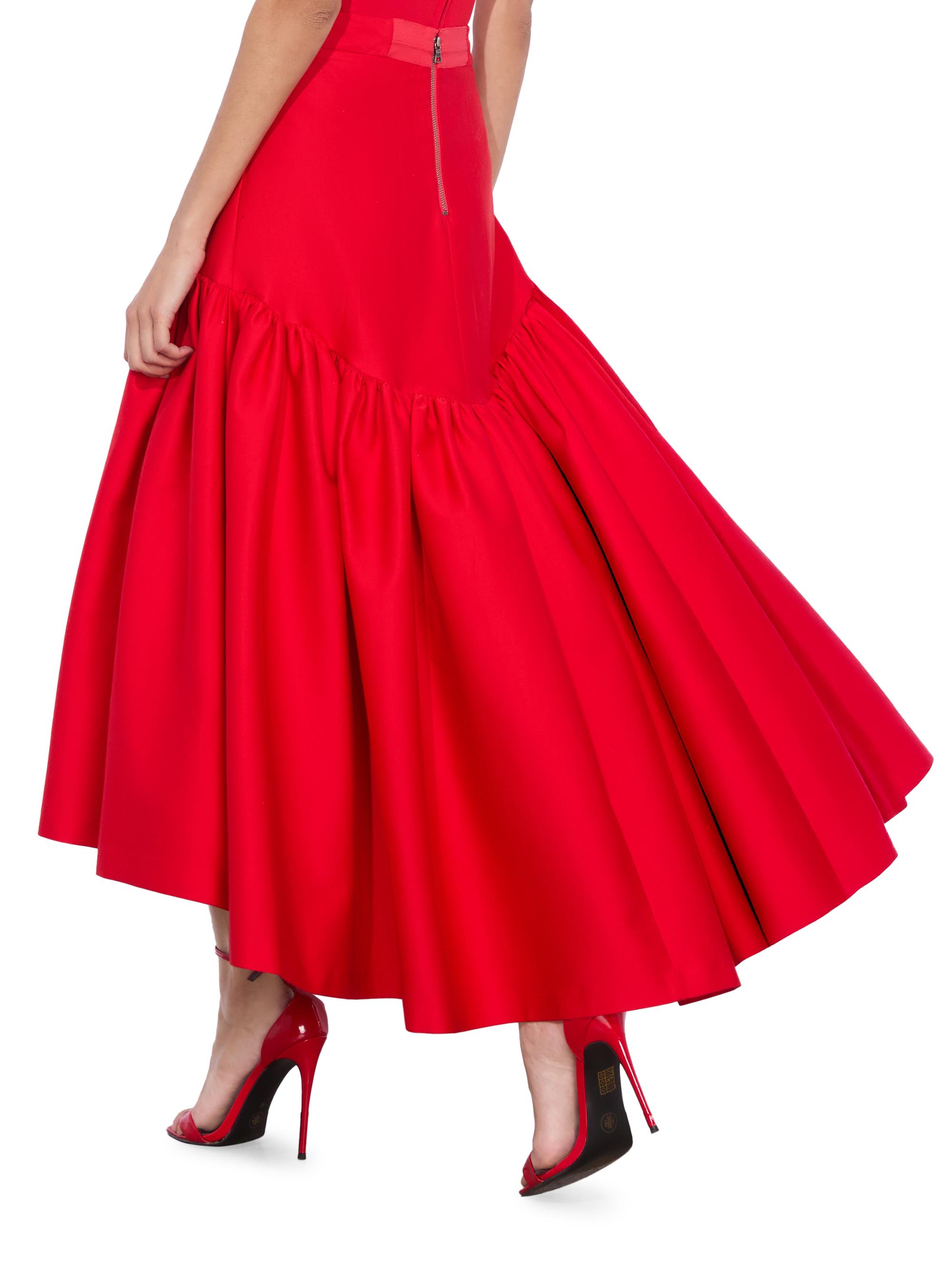 Alice Olivia Diana Drop Waist Midi-Skirt Saks Fifth Avenue