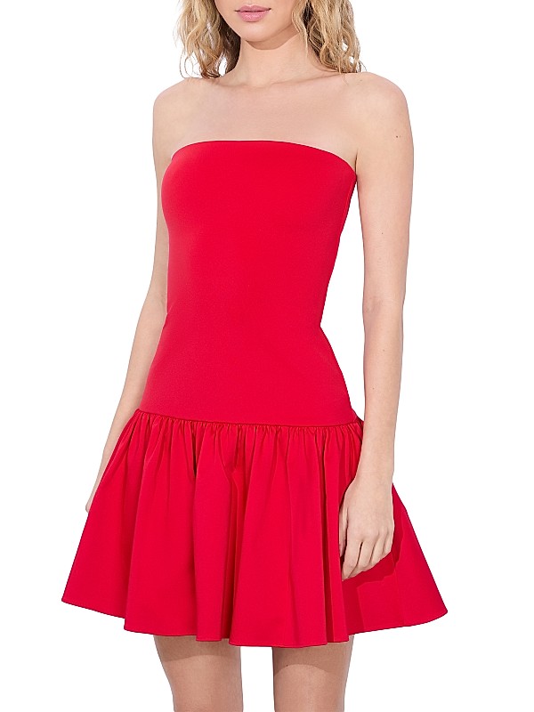 Shop Alice + Olivia Oriana Straplesss Drop Waist Minidress Shop Alice + Olivia Oriana Straplesss Drop Waist Minidress