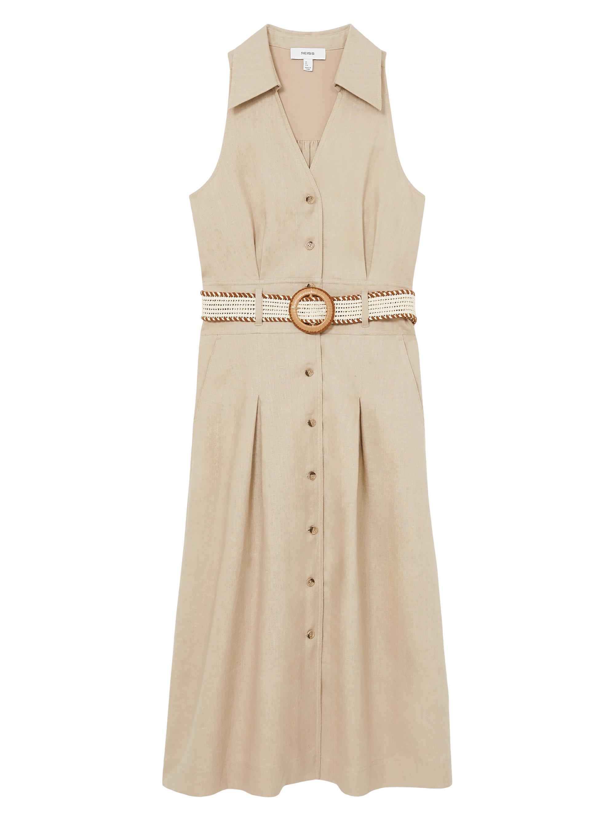 Reiss Women's Annie Linen Midi-Dress