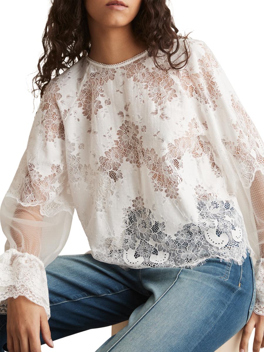 Reiss Emilia​ Lace Blouse | Saks Fifth Avenue