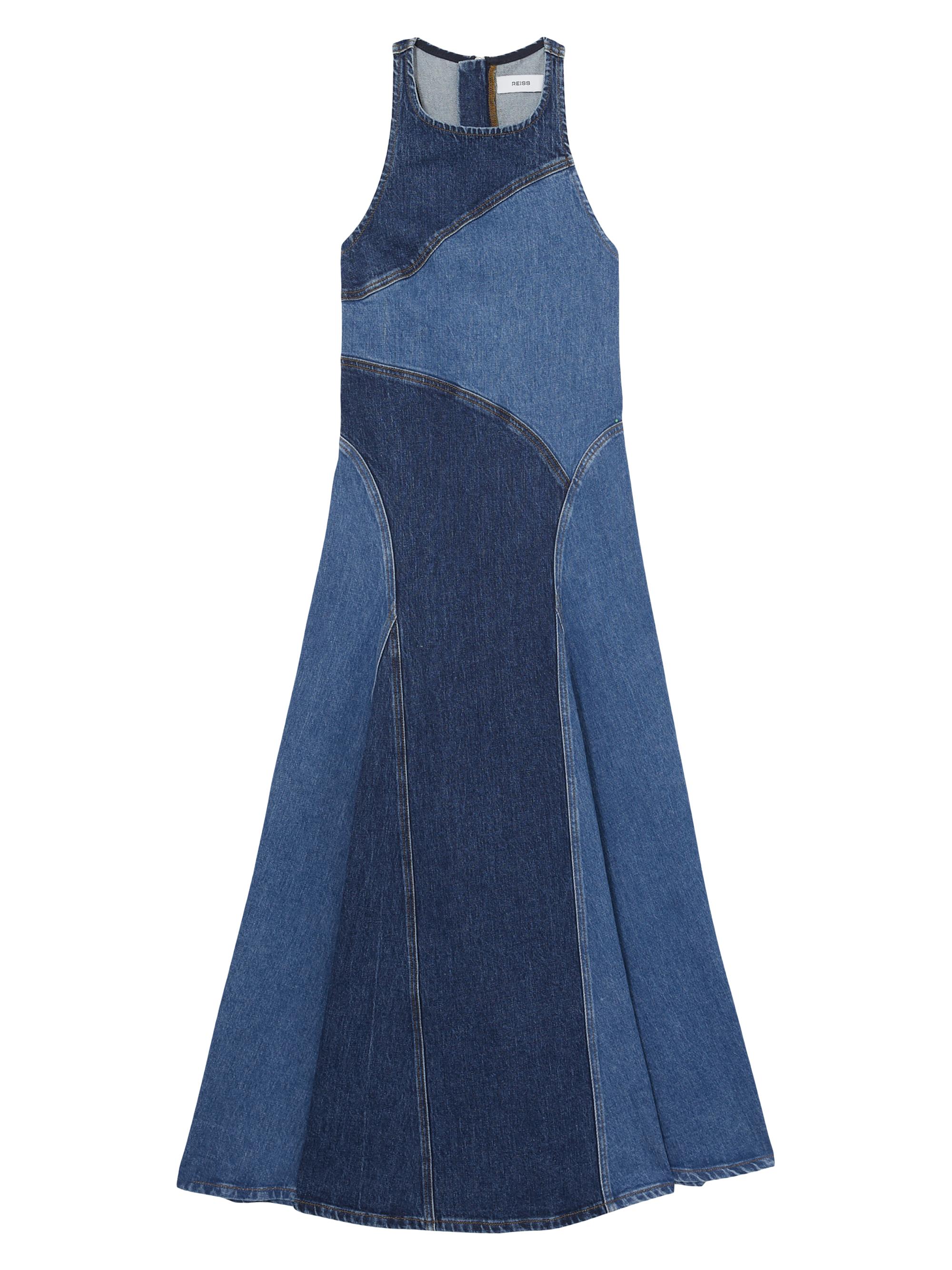 Reiss Women's Wilder Denim Midi-Dress - Indigo