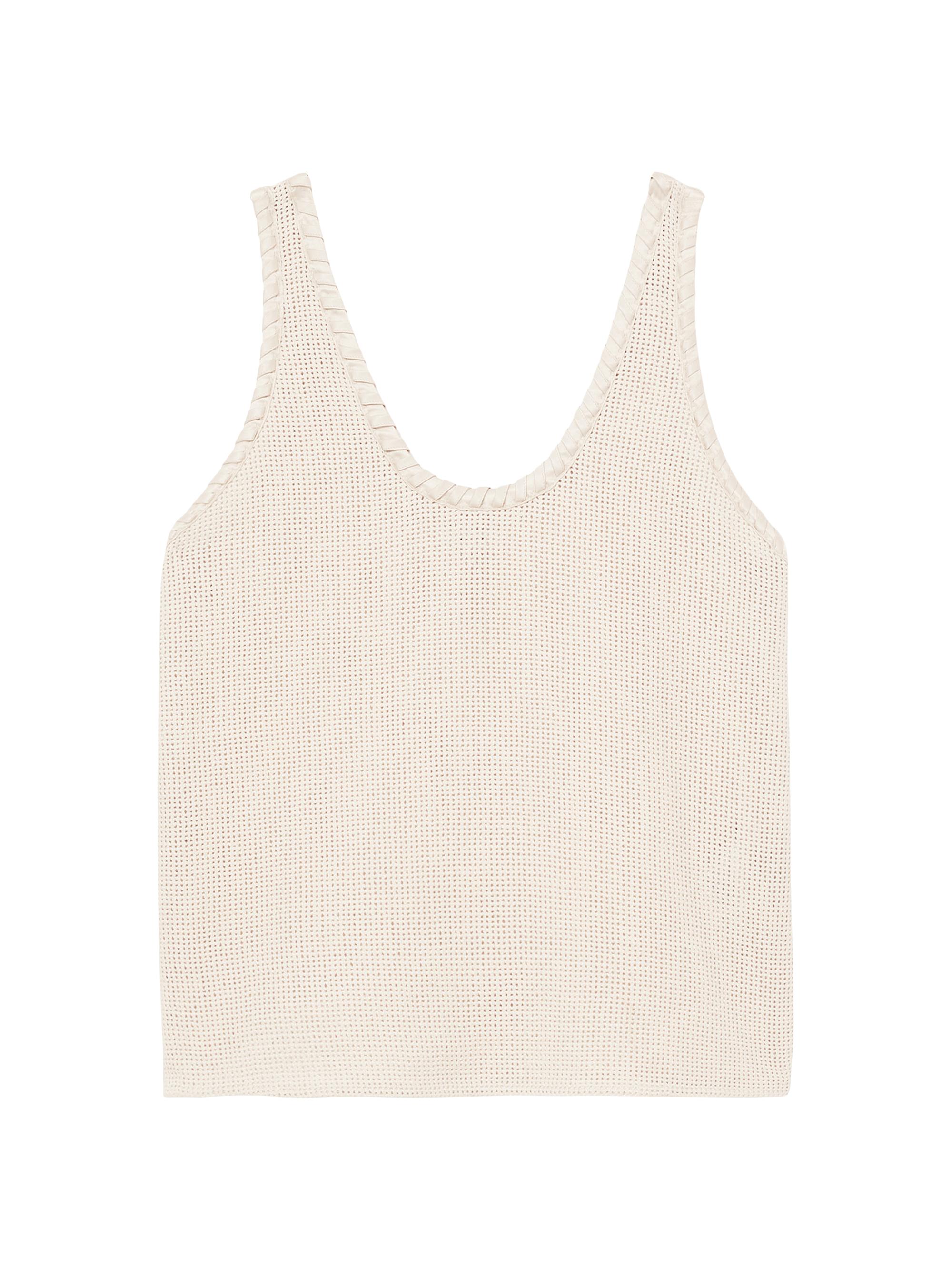 Reiss Women's Carla Crochet Crafted Tank Top - Cream