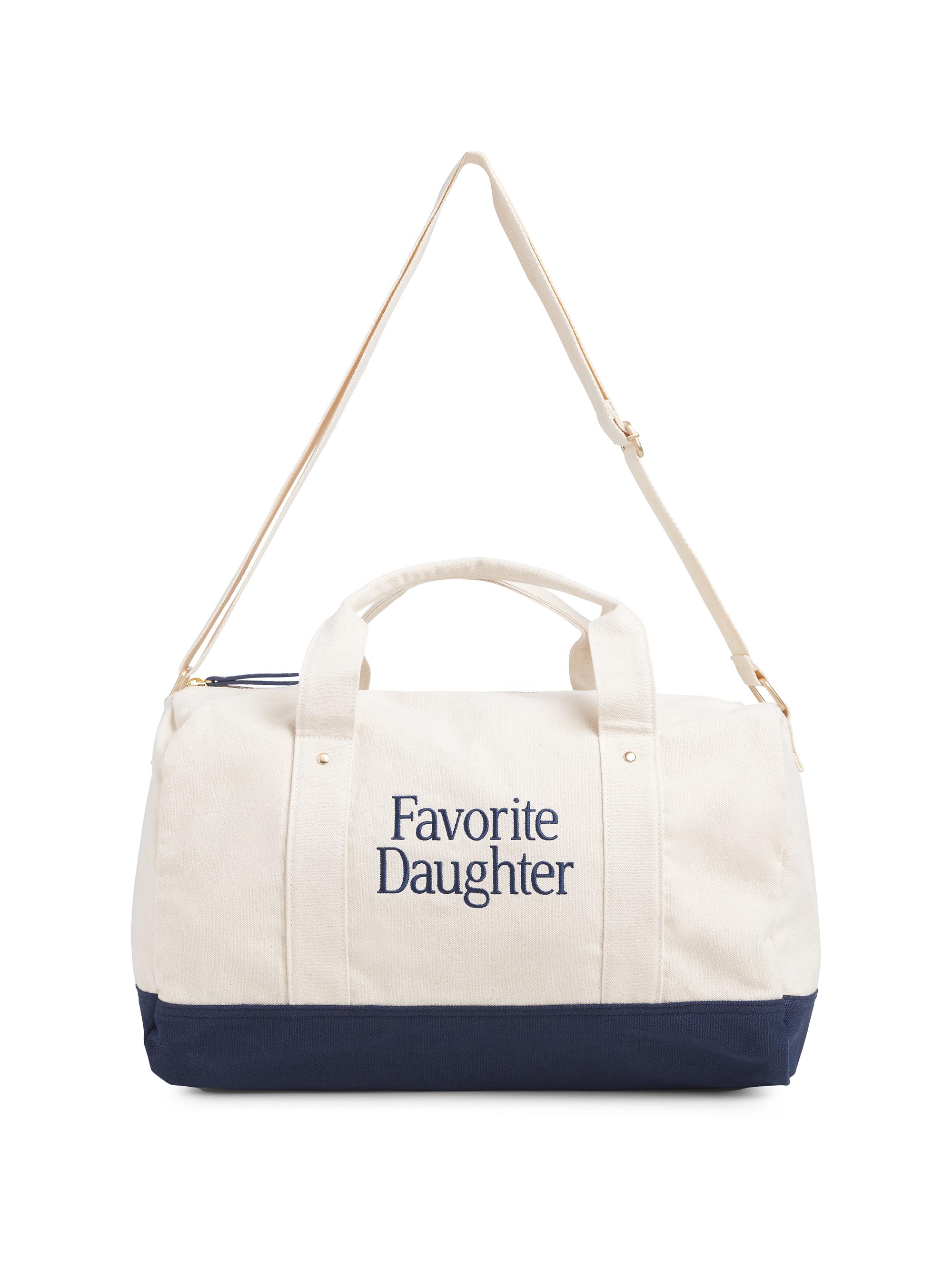 Favorite Daughter Women's Canvas Duffle Bag - Natural True Red