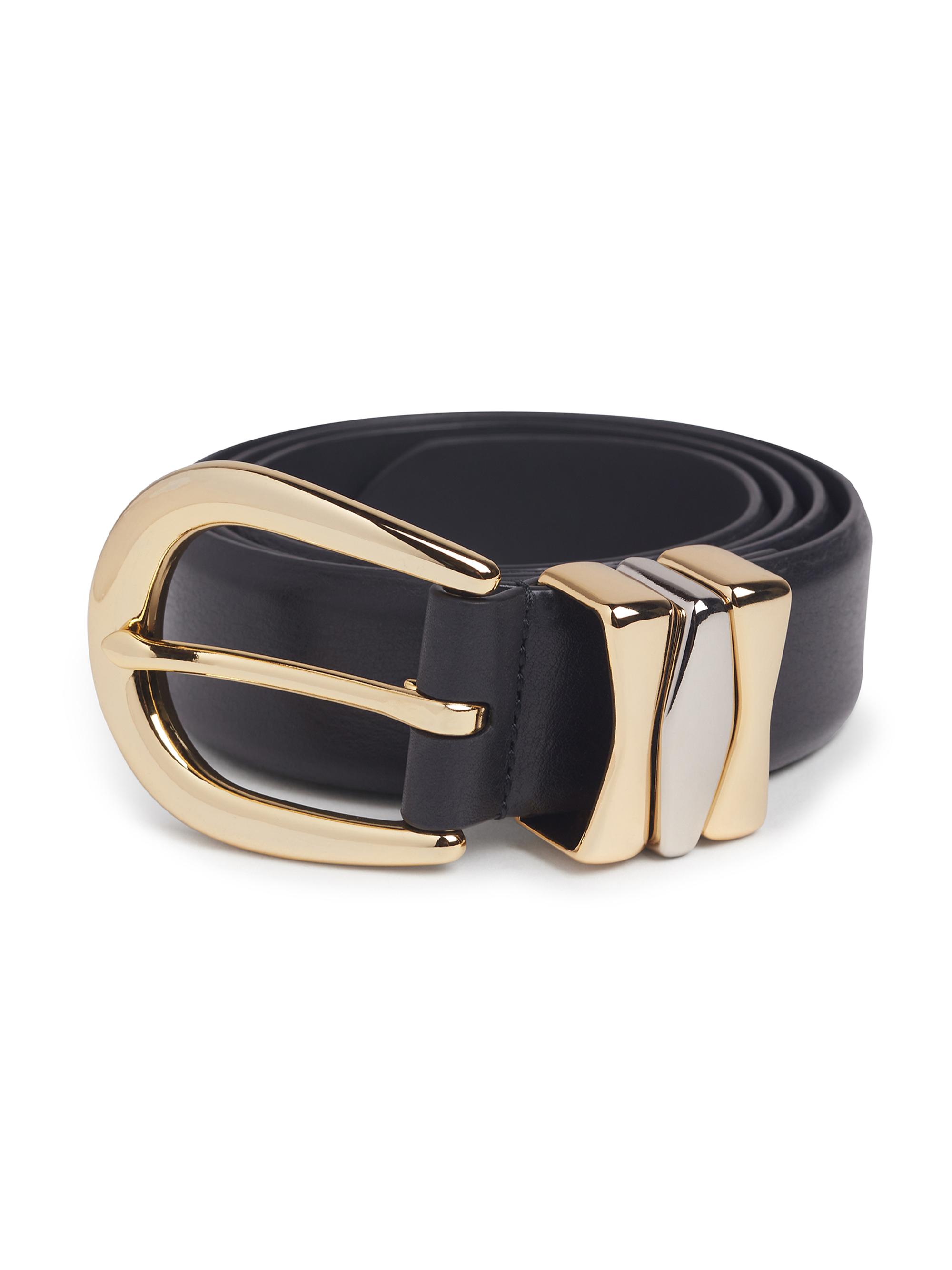 Favorite Daughter William Split Decision Mixed Metal Gold and Silver Buckle Belt Favorite Daughter The William Split Decision Belt | Saks  main image 2