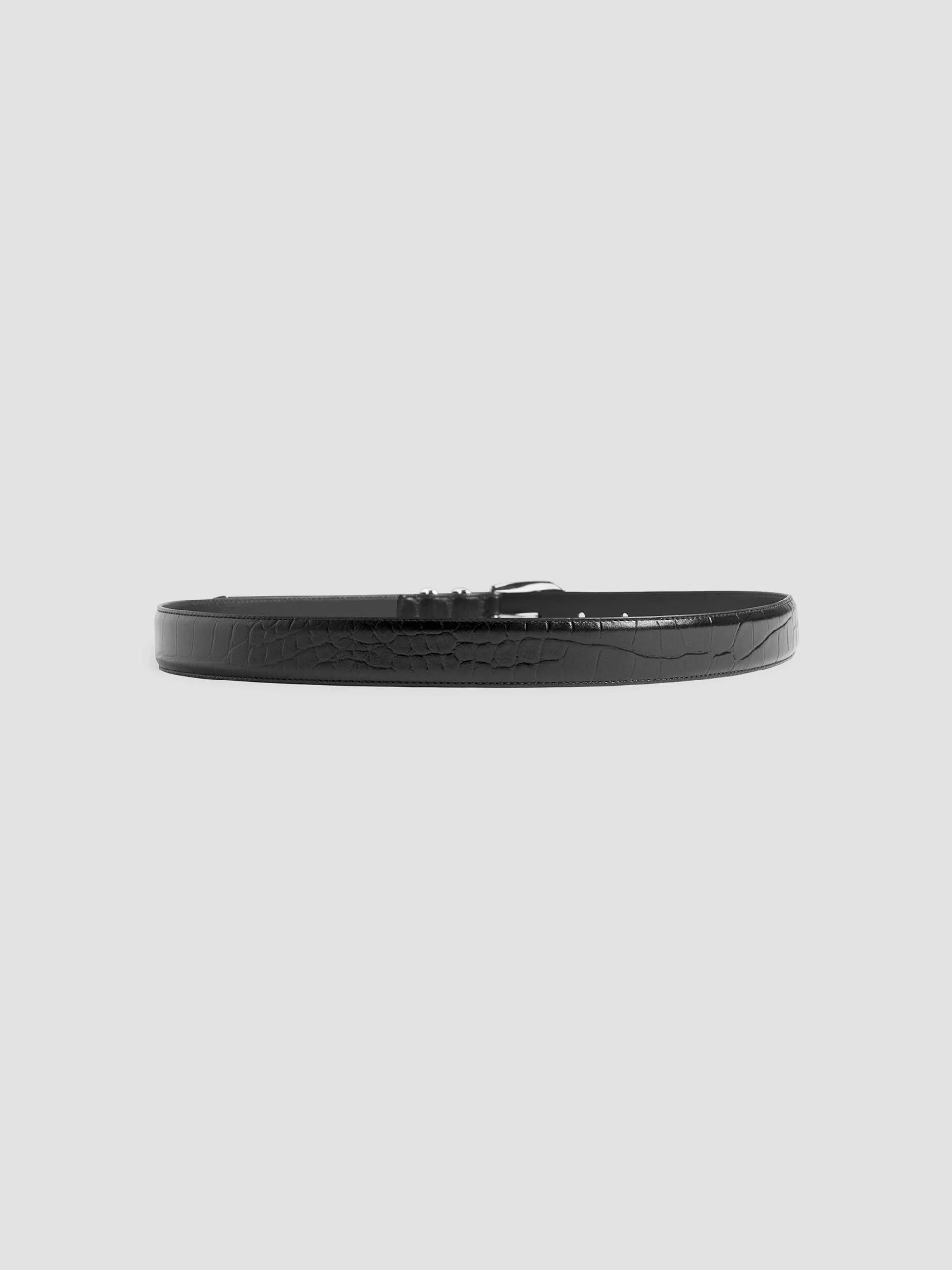 Favorite Daughter The Jordan Croc-Embossed Leather Belt  display picture 1