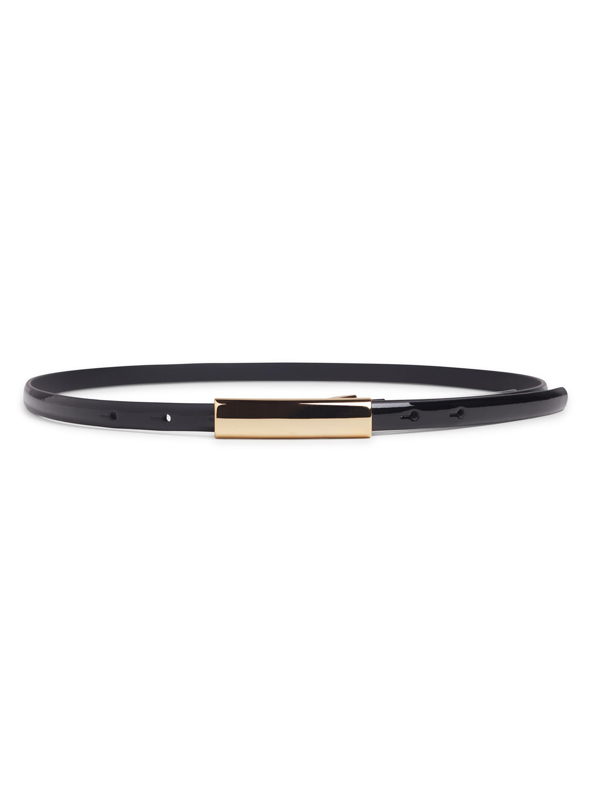 NEW FAVORITE DAUGHTER the skinny jean belt in dark brown/antique gold Black Antique Skinny Jean Belt | women main image 2