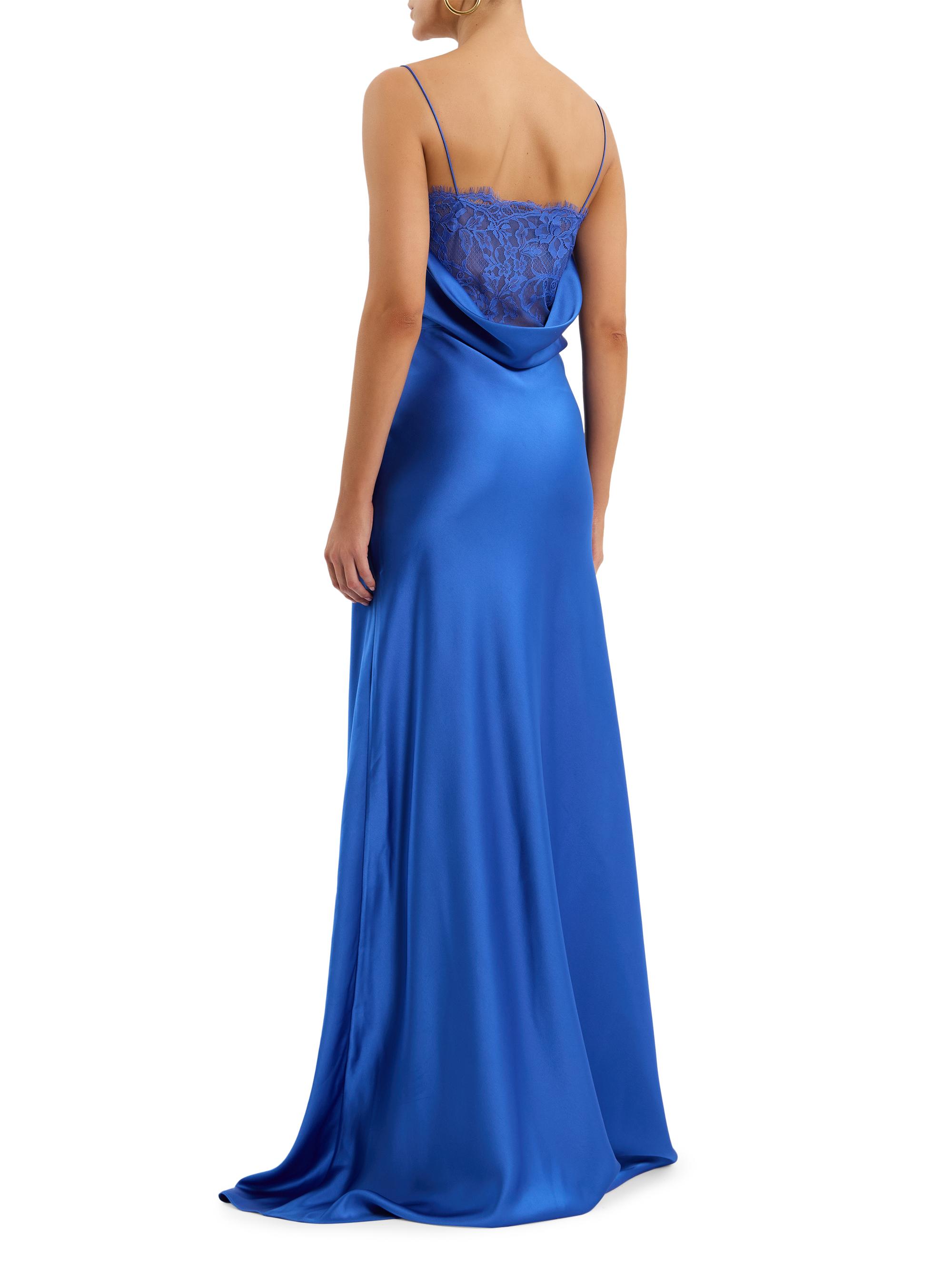 Rebecca Vallance Remi Satin-Lace Cowlneck Gown | Saks Fifth Avenue