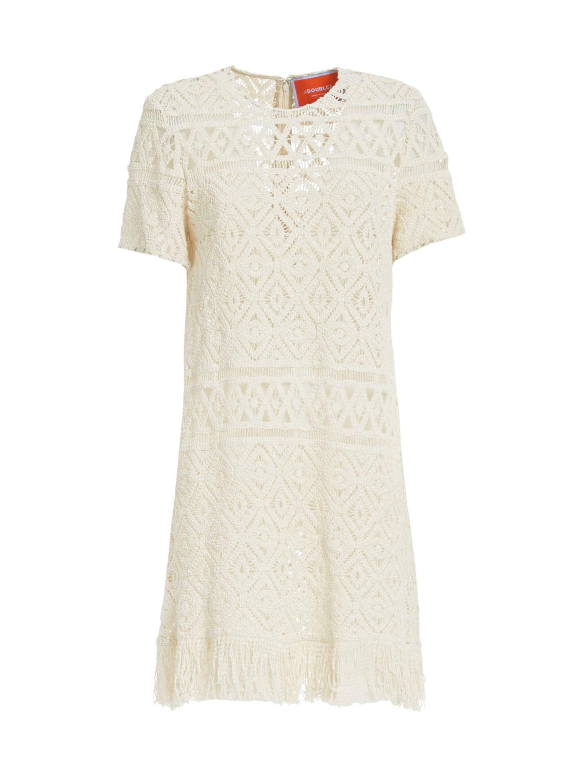 La DoubleJ Women's Lacey Mini Swing Dress - Plaza Macrame Cream