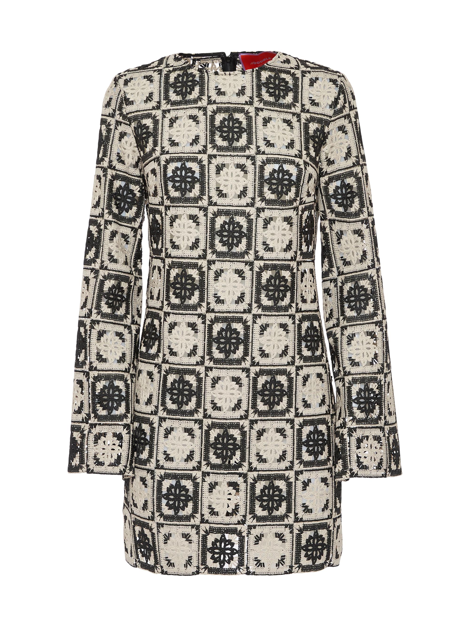 La DoubleJ Women's Mini Supremes Swing Dress - Mini Tiles Macrame Black