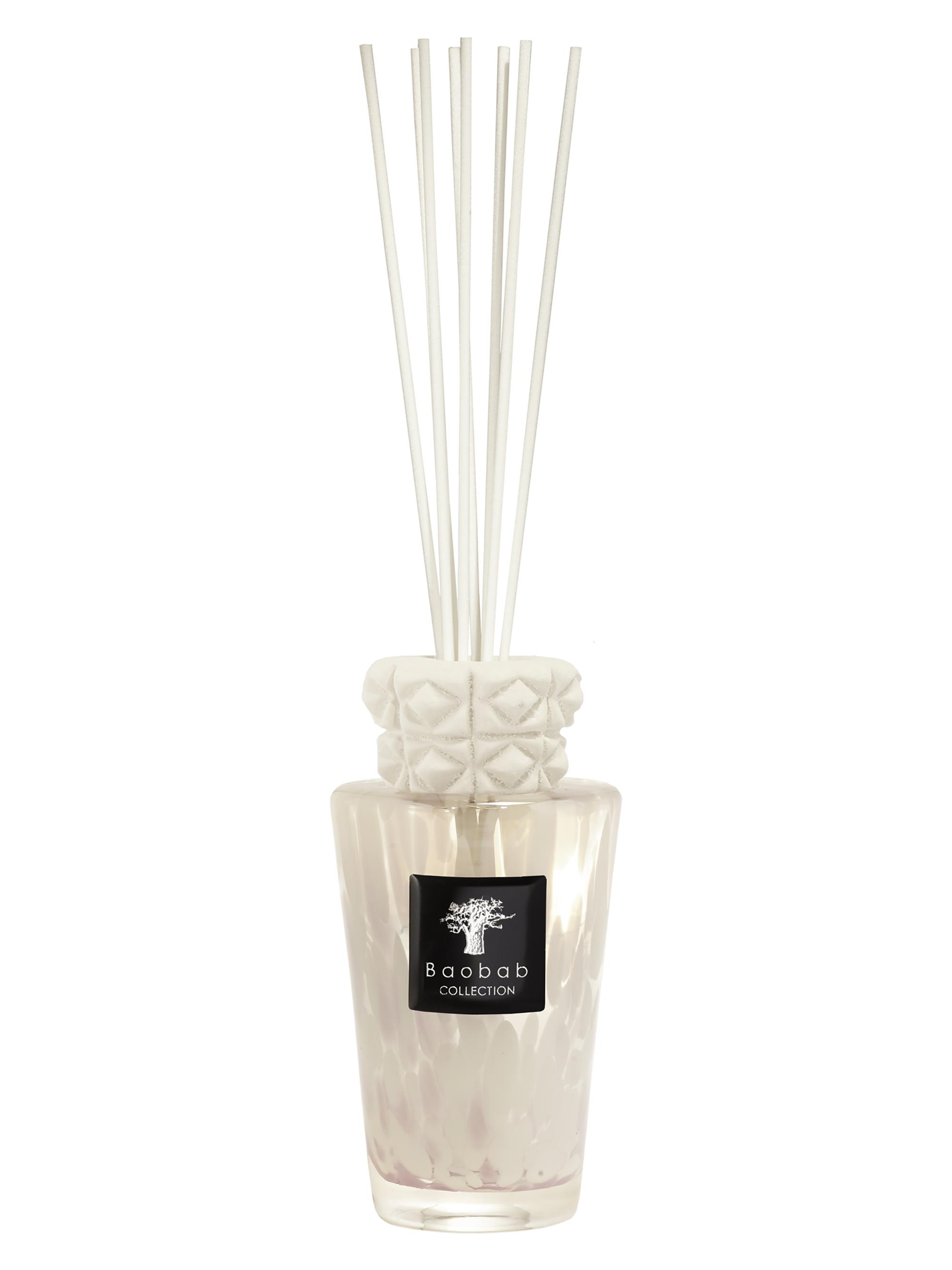 Baobab Collection Totem White Pearls Luxury Bottle Diffuser - White Medium