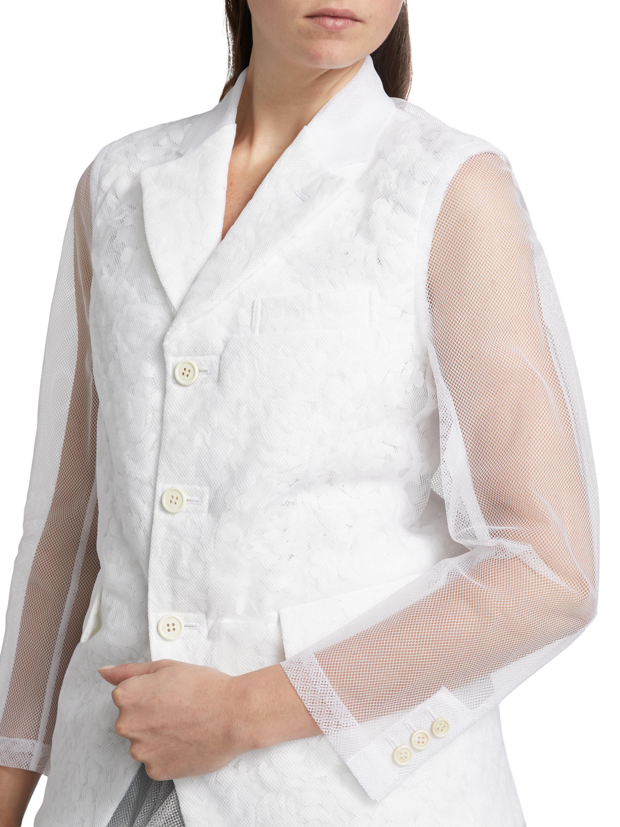 Comme des Garçons Tulle Flower Jacket | Saks Fifth Avenue