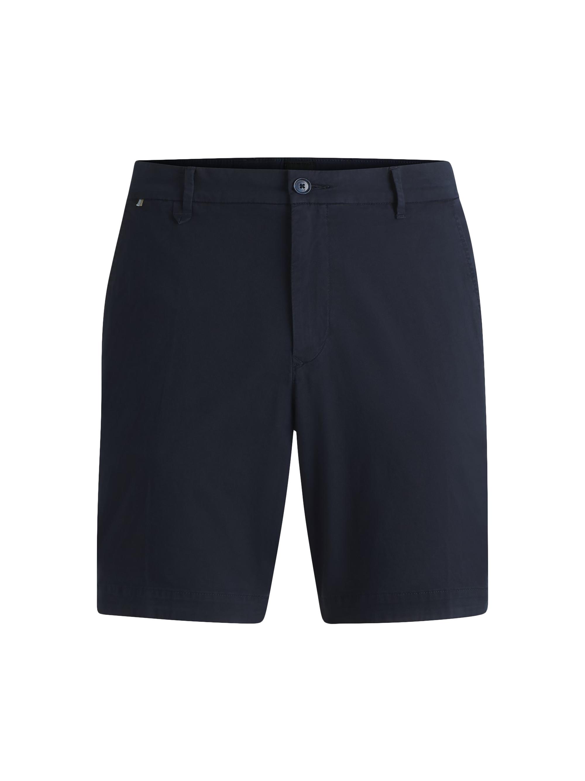 BOSS Men's Slim Fit Shorts in Stretch Cotton Twill - Light Blue