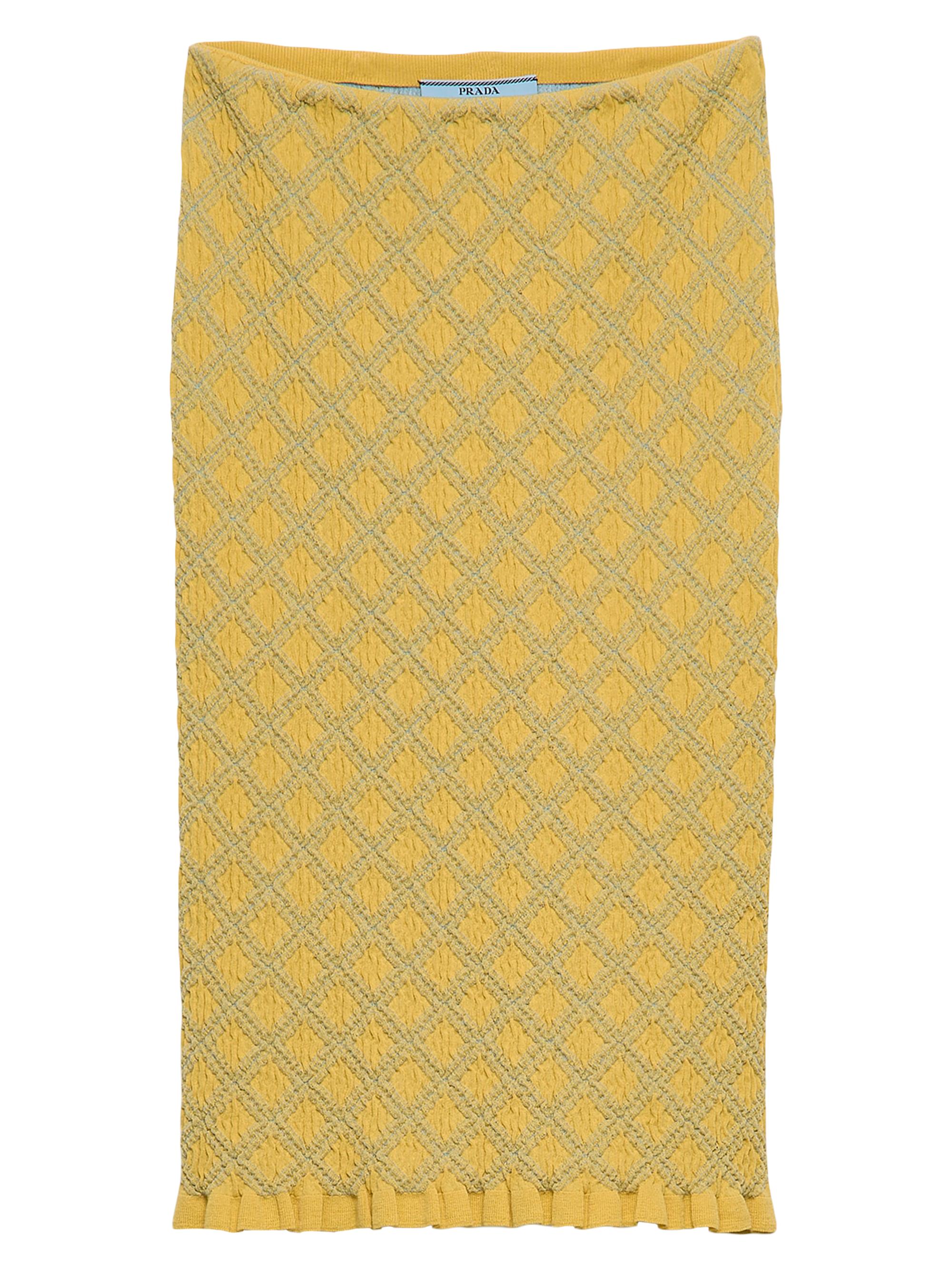 Prada Women's Cotton Skirt - Yellow