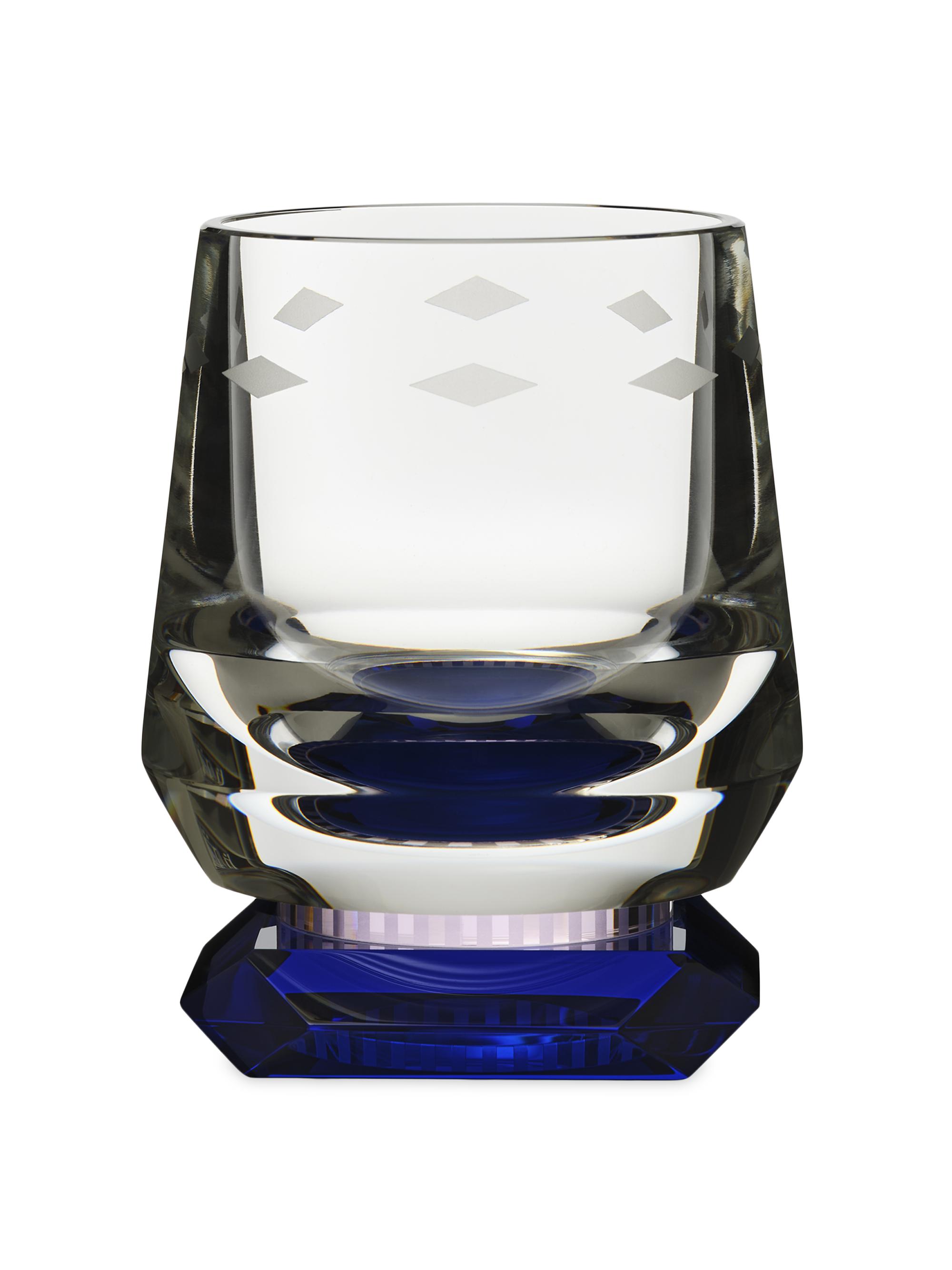 Reflections Copenhagen Amber Dusk Whimsy Whiskey Glasses 2-Piece Set - Blue Clear