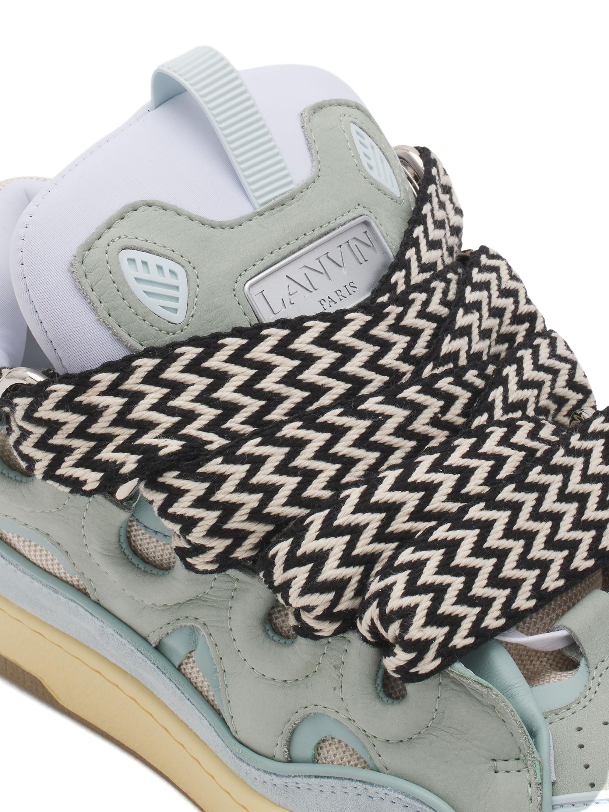 Leather Curb Sneakers