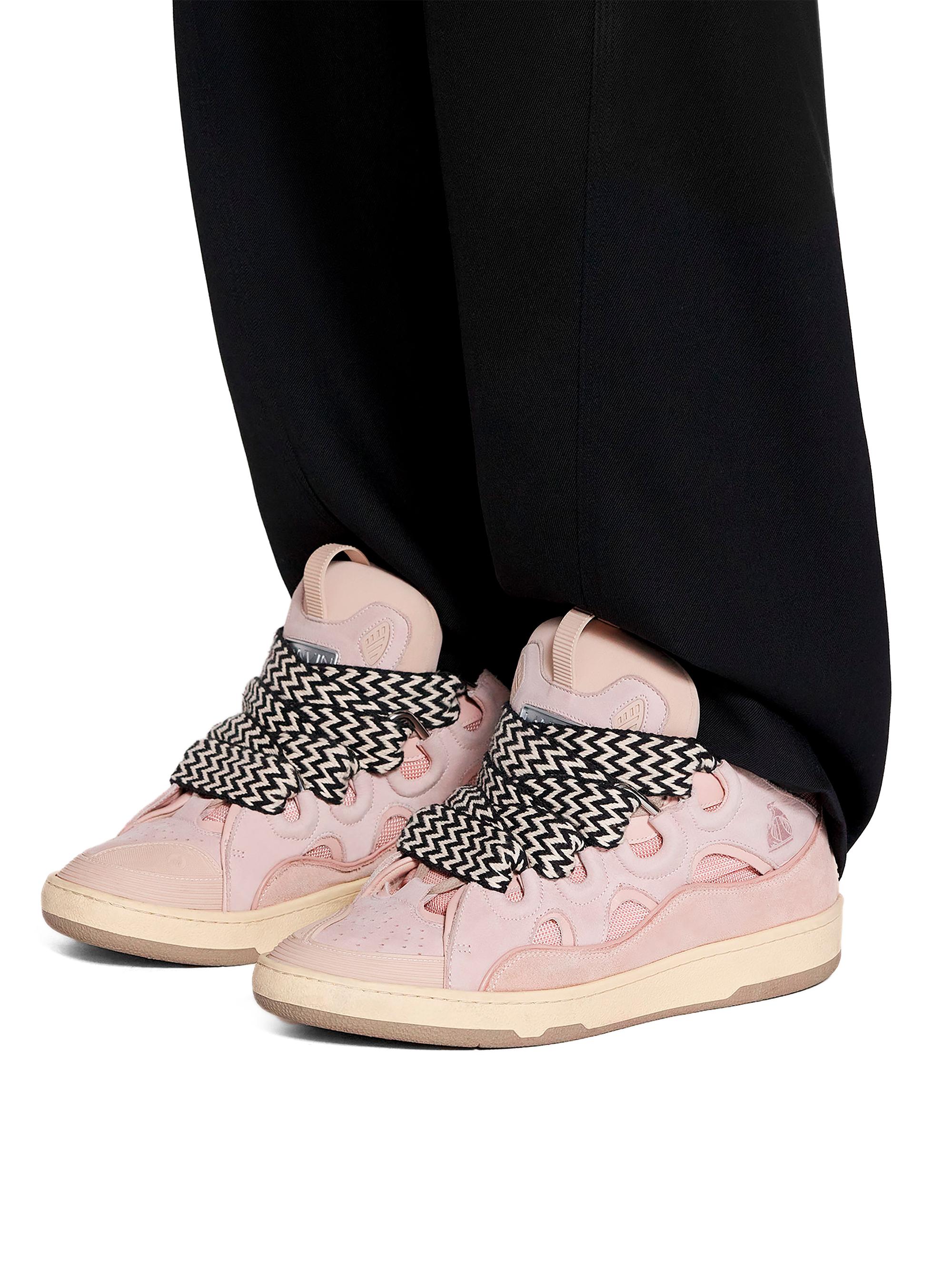 Leather Curb Sneakers