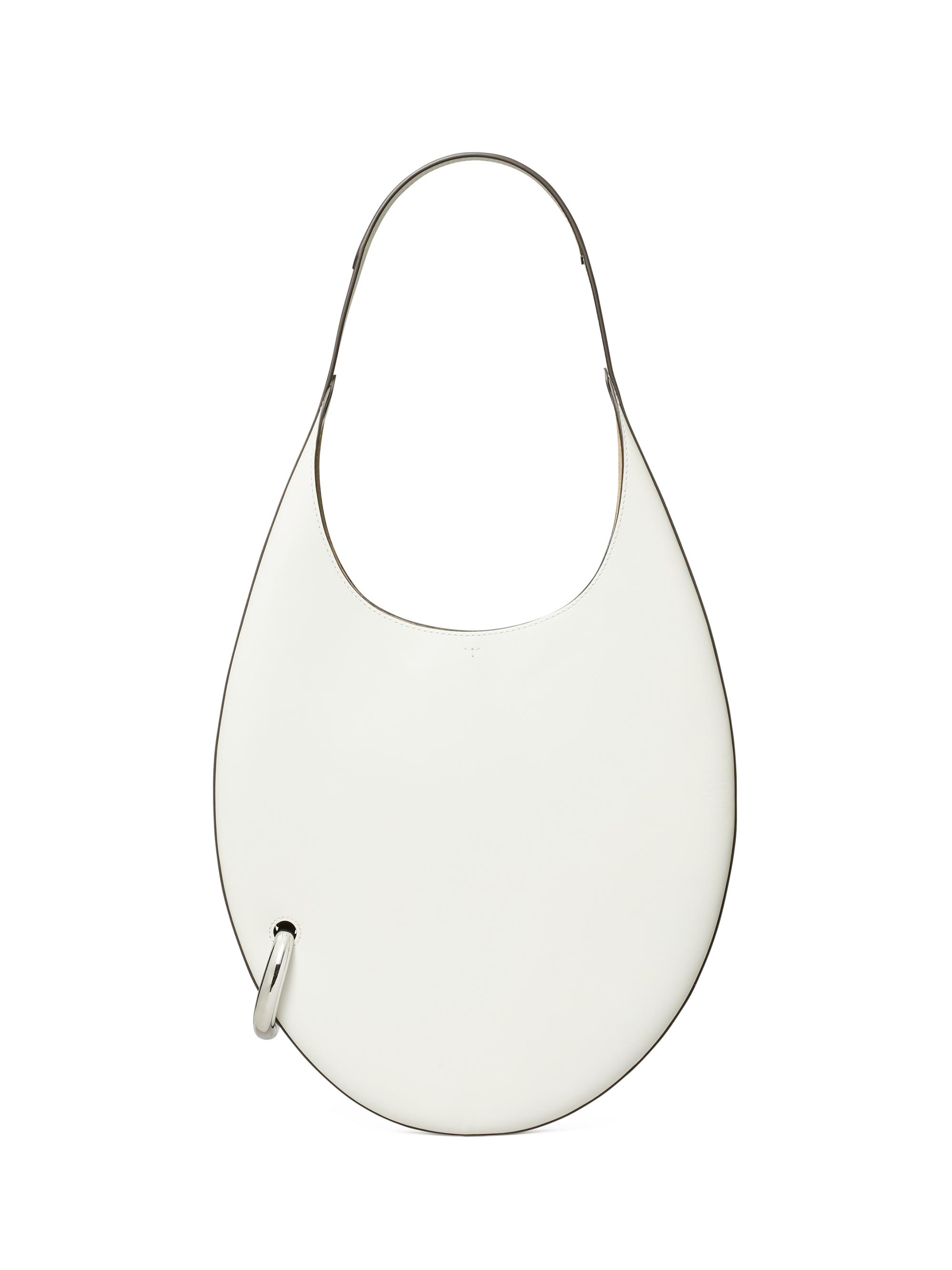 Tory Burch Women's Pierced Leather Shoulder Bag - Whitewash