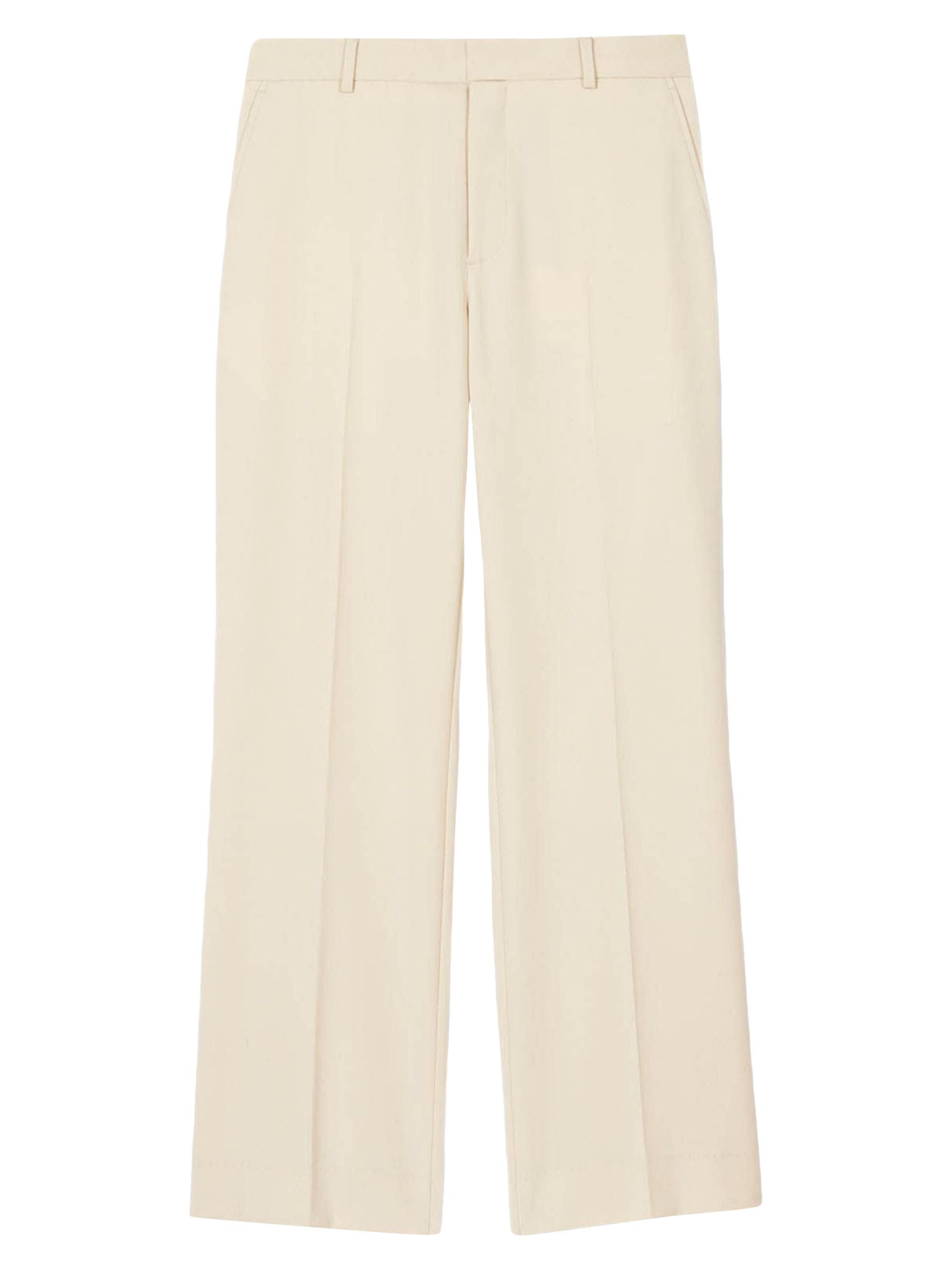 Sandro Men's Wool Suit Trousers - Oats