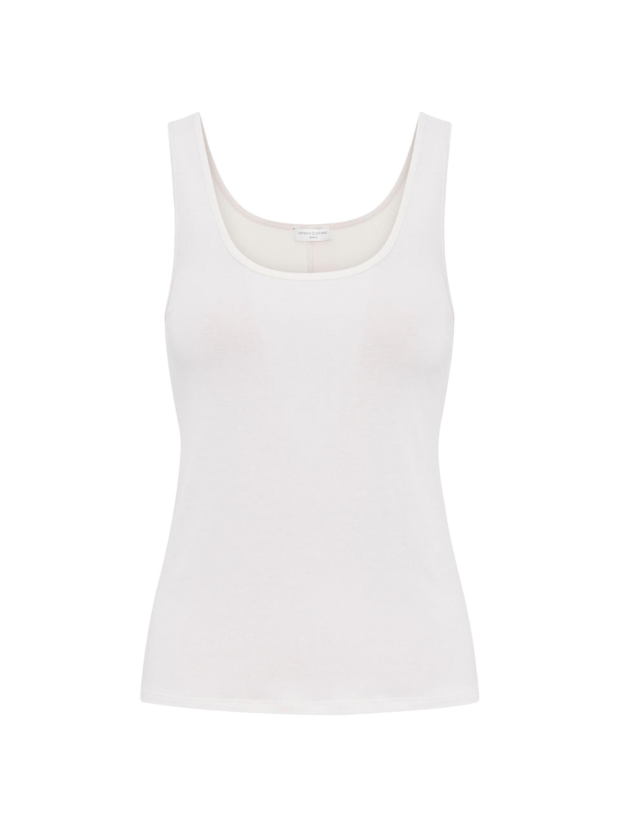 Artemis Diciero Women's Julie Square Neck Tank - White