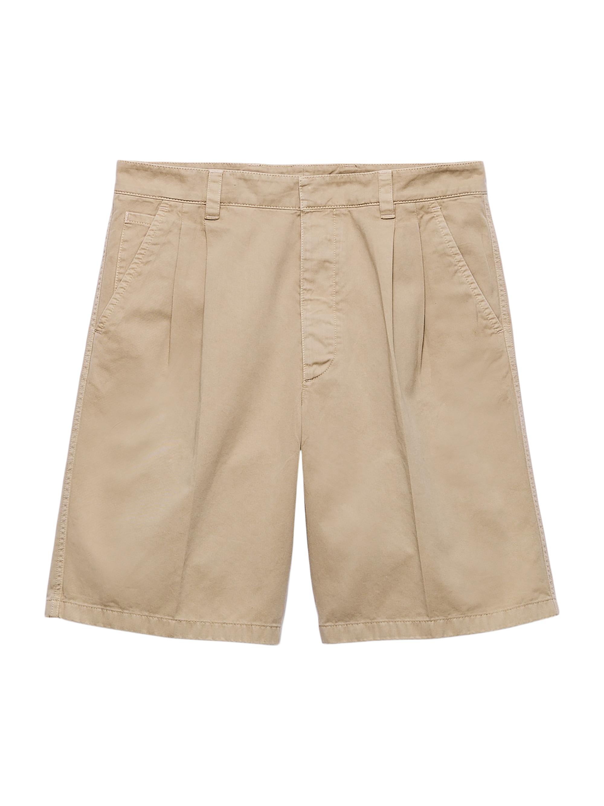Prada Men's Cotton Bermudas - Beige Khaki