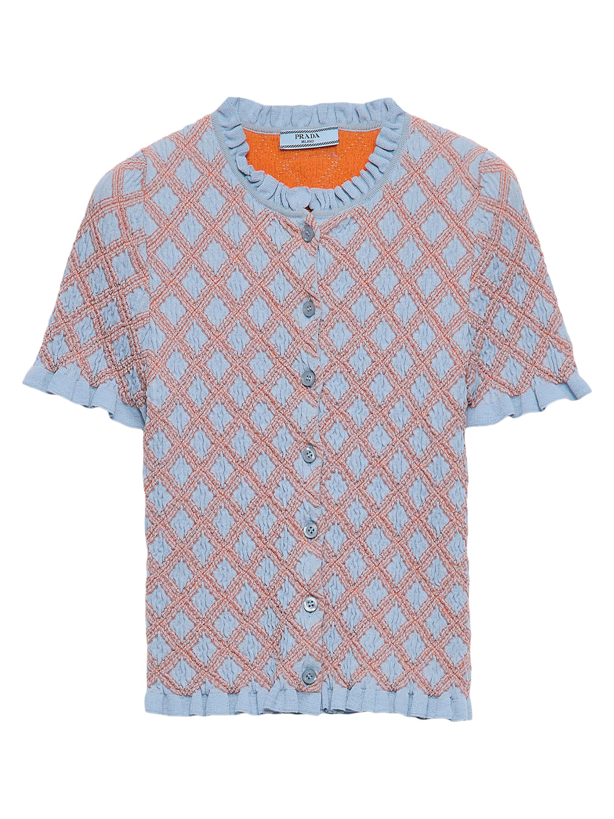 Prada Women's Cotton Cardigan - Blue