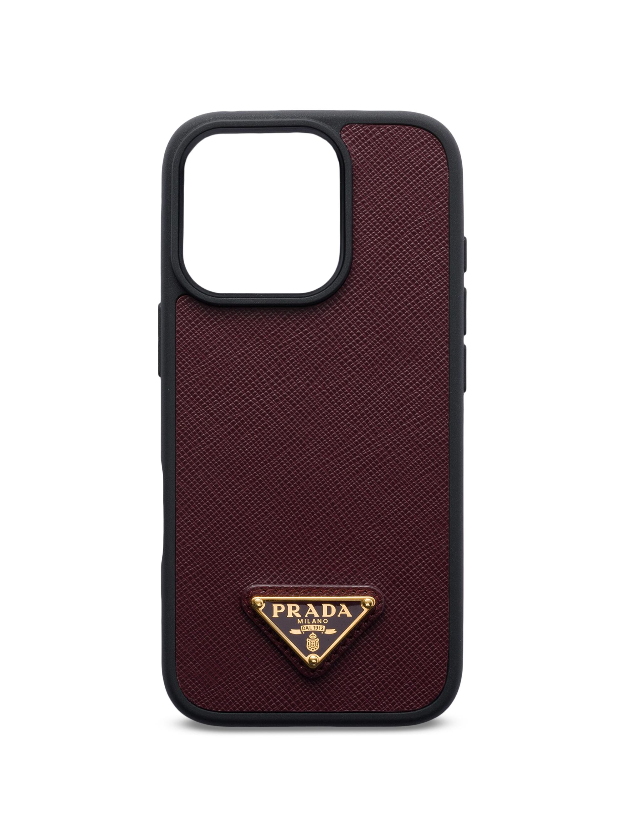 Prada Saffiano Leather Cover for iPhone 15 Pro Max | Saks