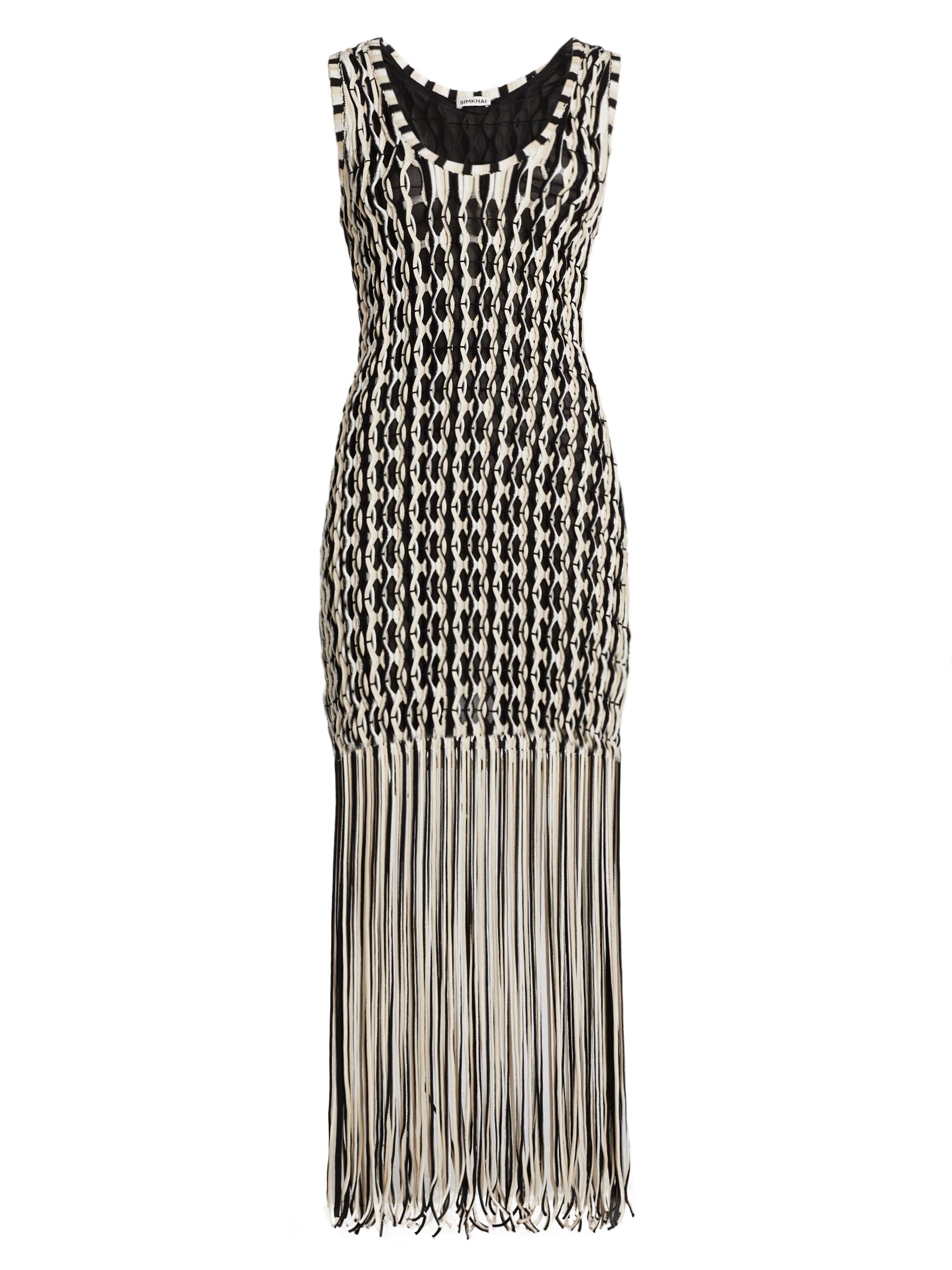 SIMKHAI Women's Sonia Fringe Tank Maxi-Dress - Sand Multi