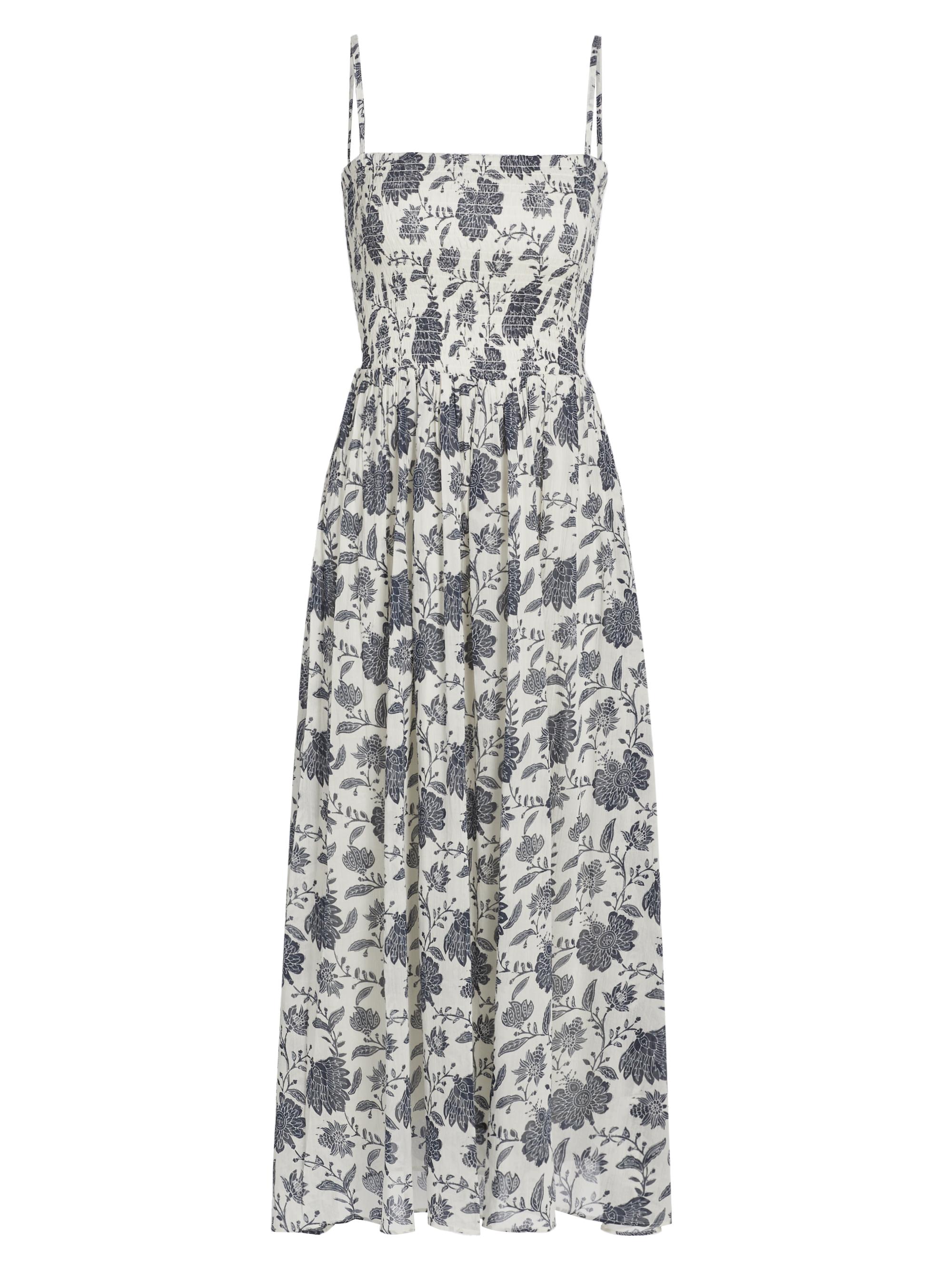 rag & bone Women's Hallie Floral Cotton-Silk Midi-Dress - Cream Floral