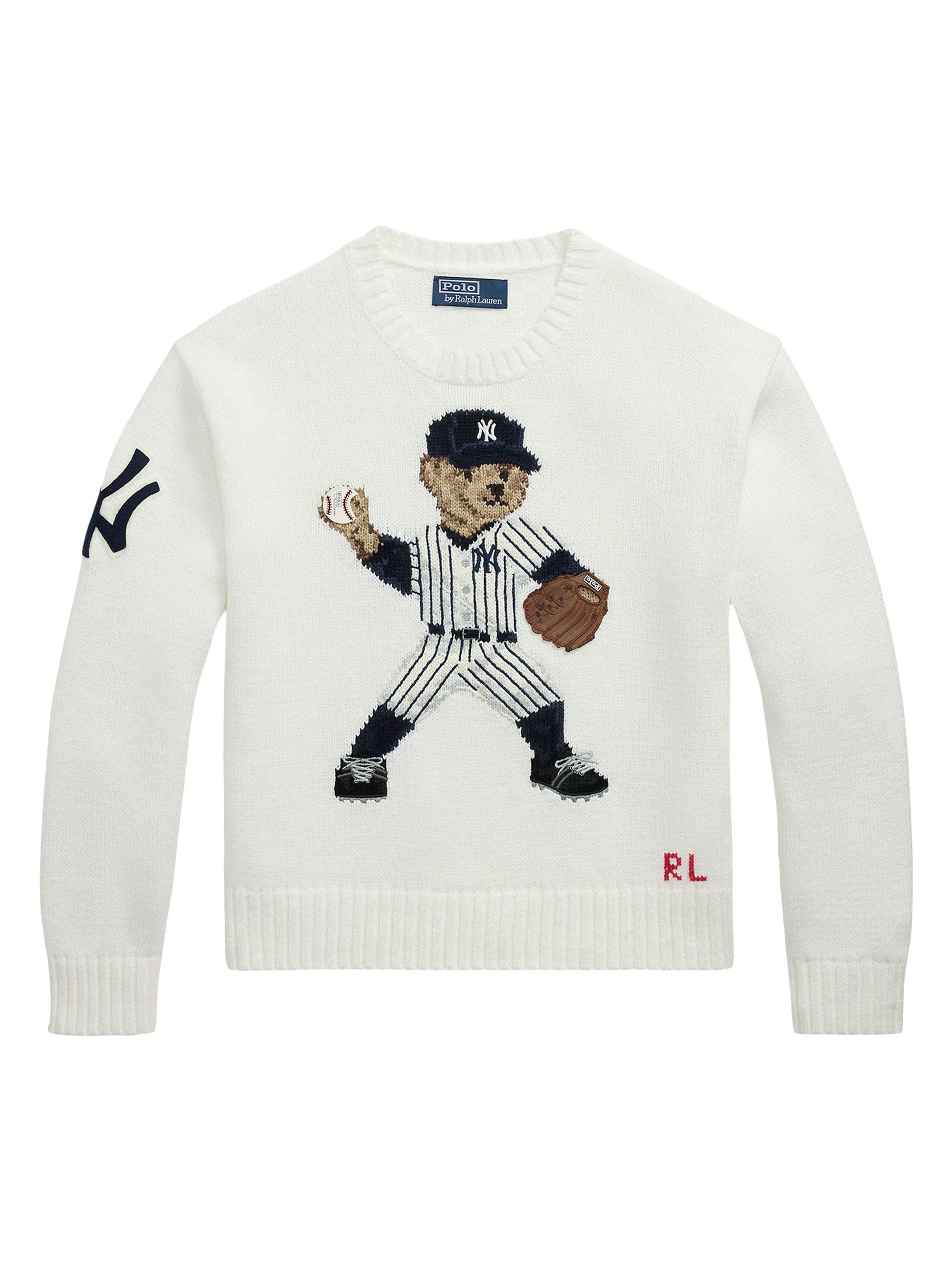 Polo Ralph Lauren Women's New York Yankees Bear Sweater - Deckwash White