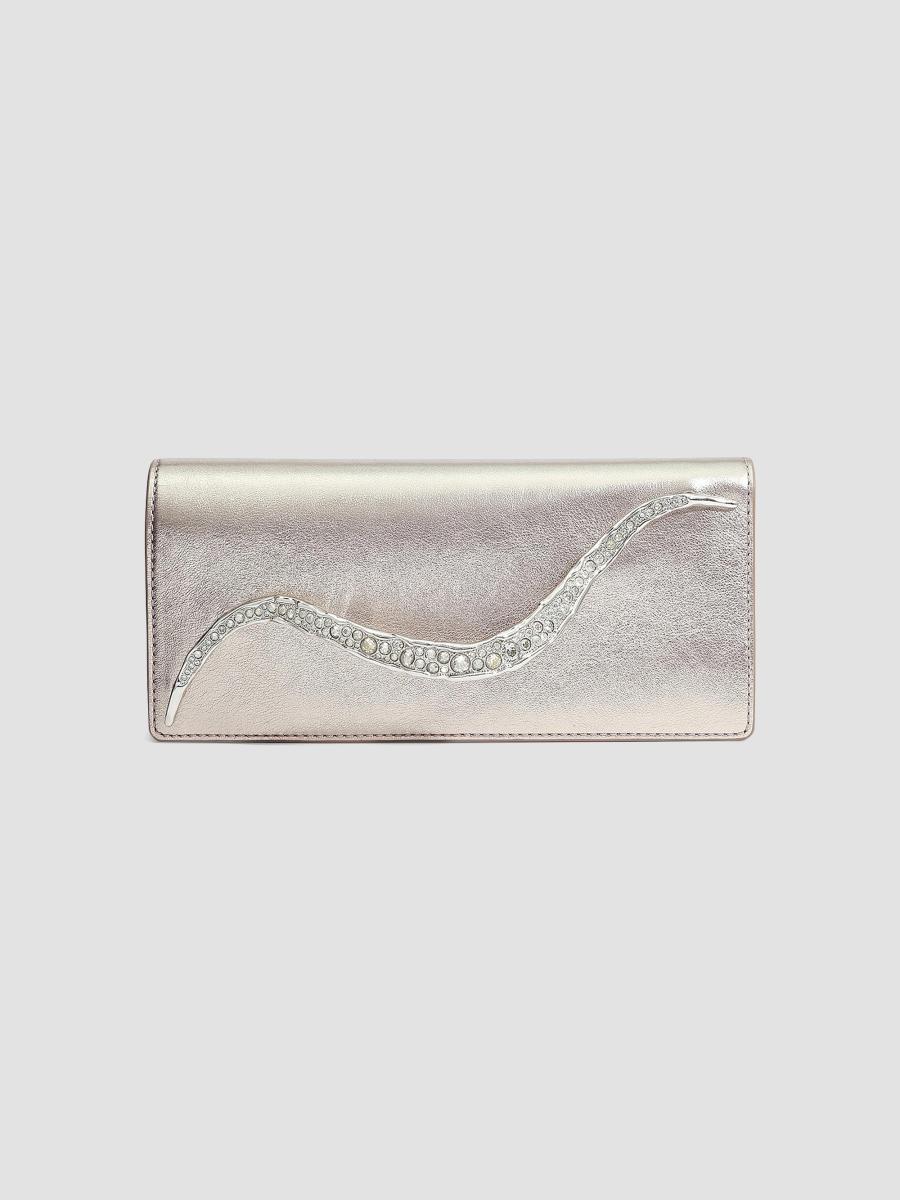 Alexis Bittar Crystal Curve Metallic Leather Clutch | Saks Fifth