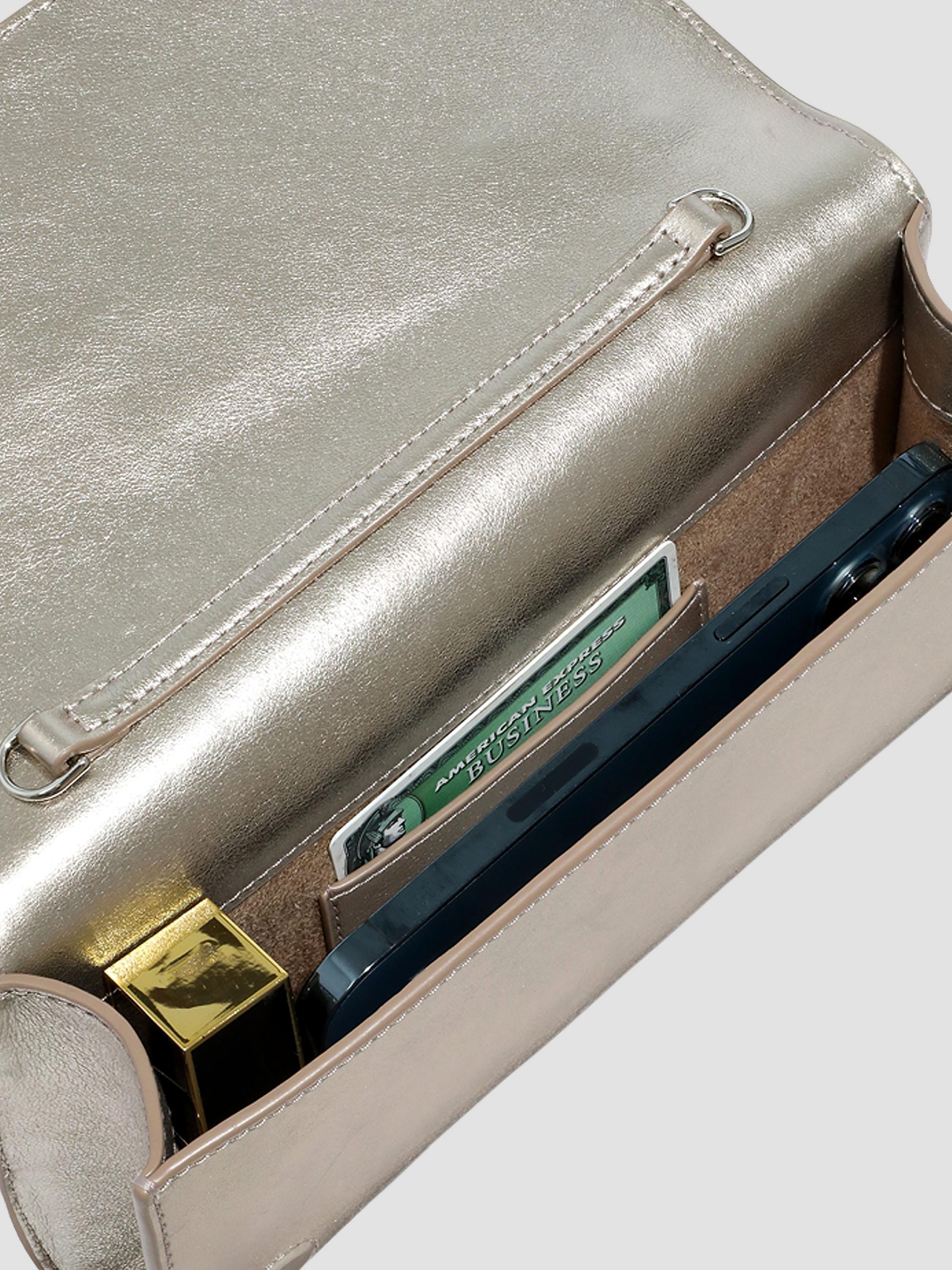 Alexis Bittar Crystal Curve Metallic Leather Clutch | Saks Fifth