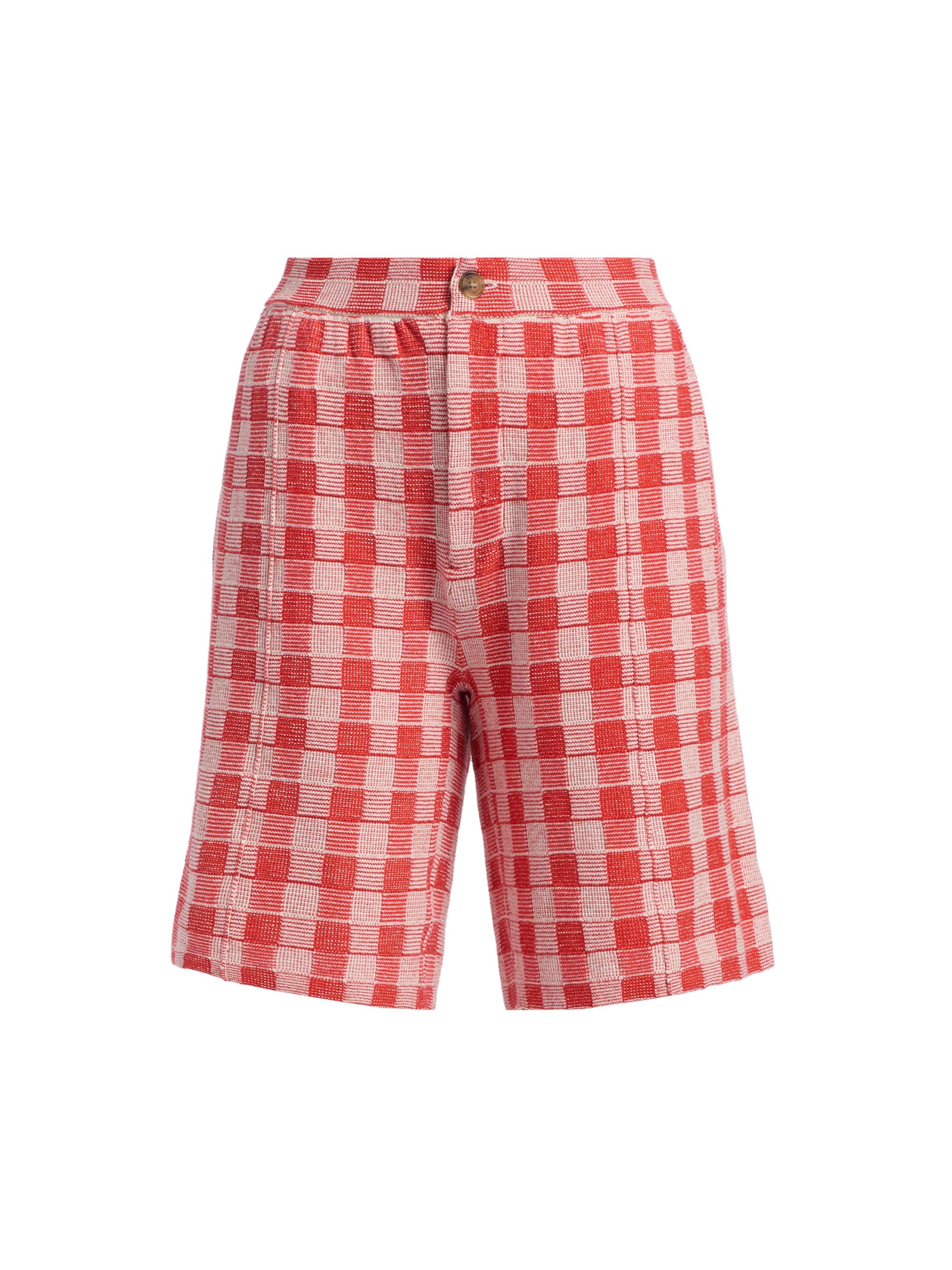 Guest in Residence Women's Gingham Bermuda Shorts - Cherry Combo