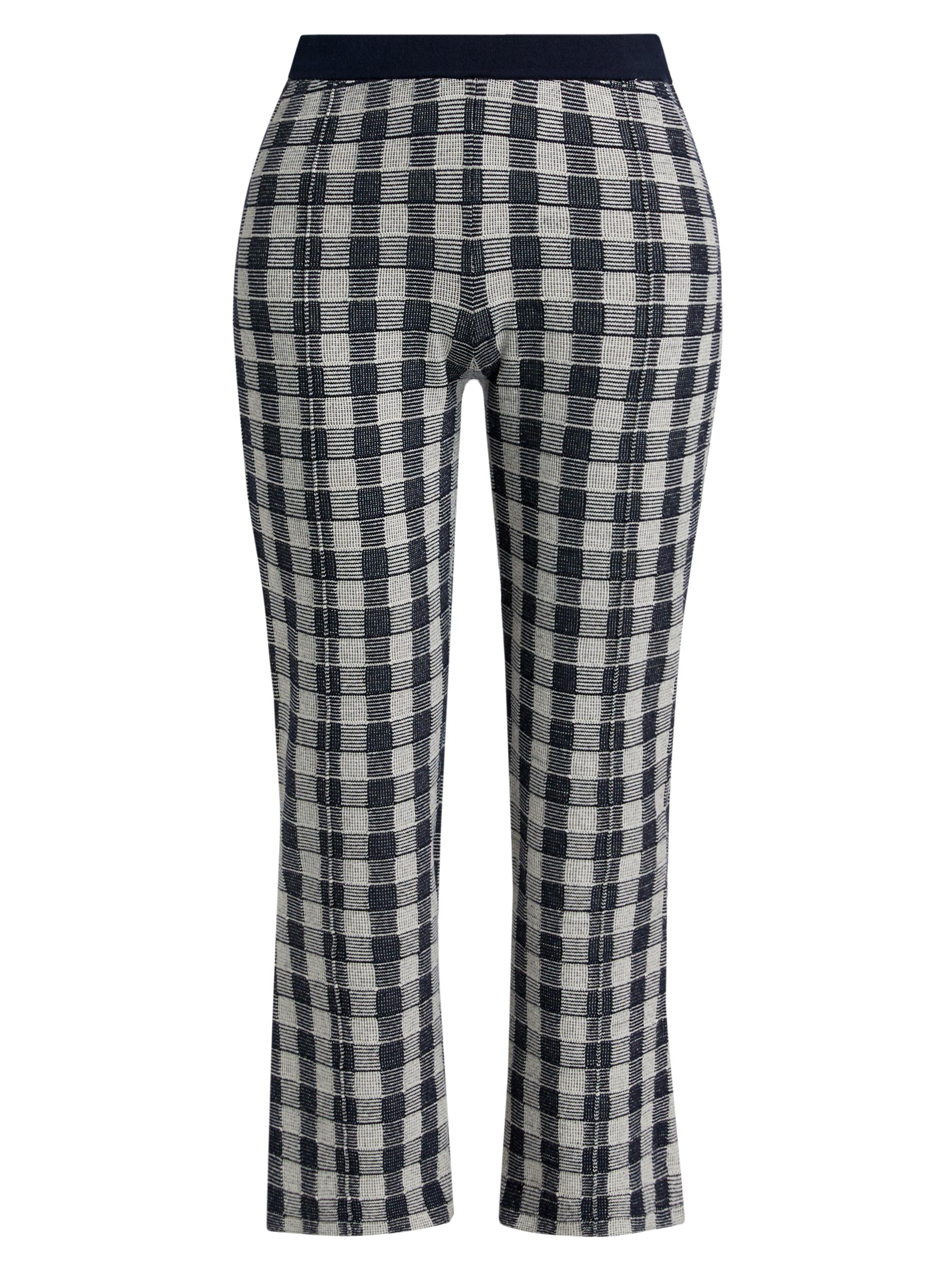 Guest in Residence Women's Gingham Flare Knit Pants - Midnight Combo