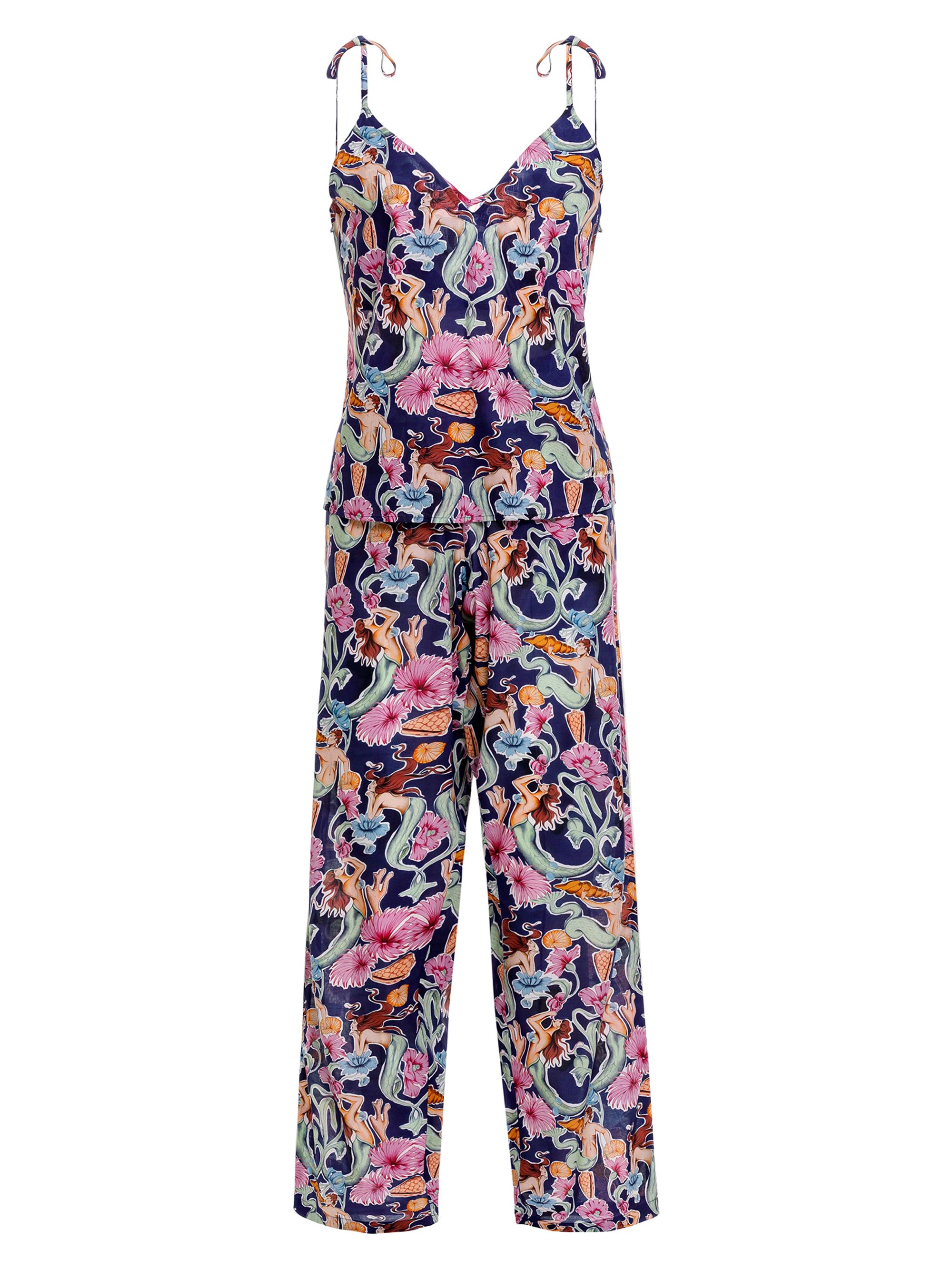 The Lazy Poet Women's Sun-Kissed Escapes Amelie Cotton Pajamas - Blue