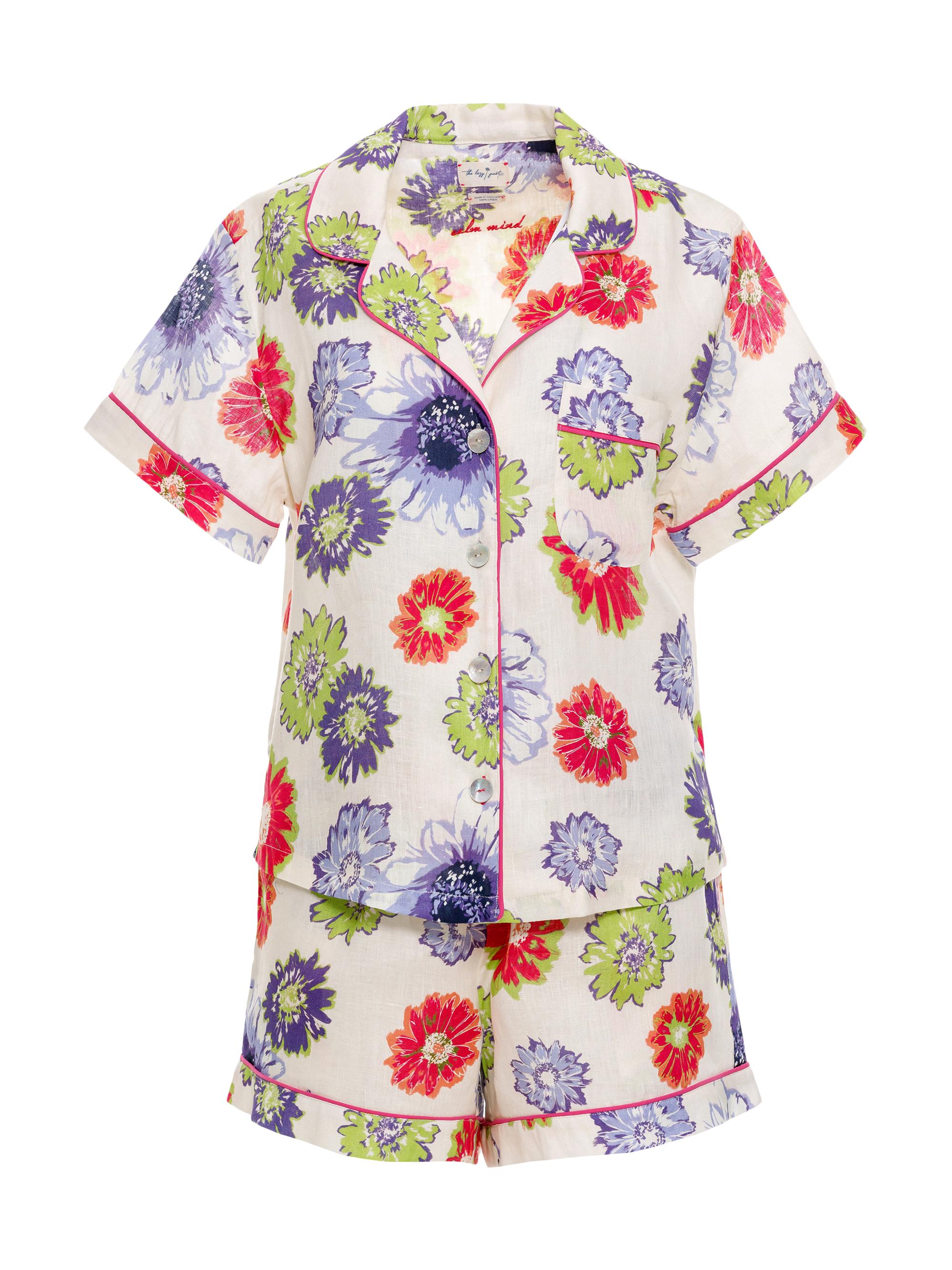 Sun-Kissed Escapes Nina Linen Short Pajamas