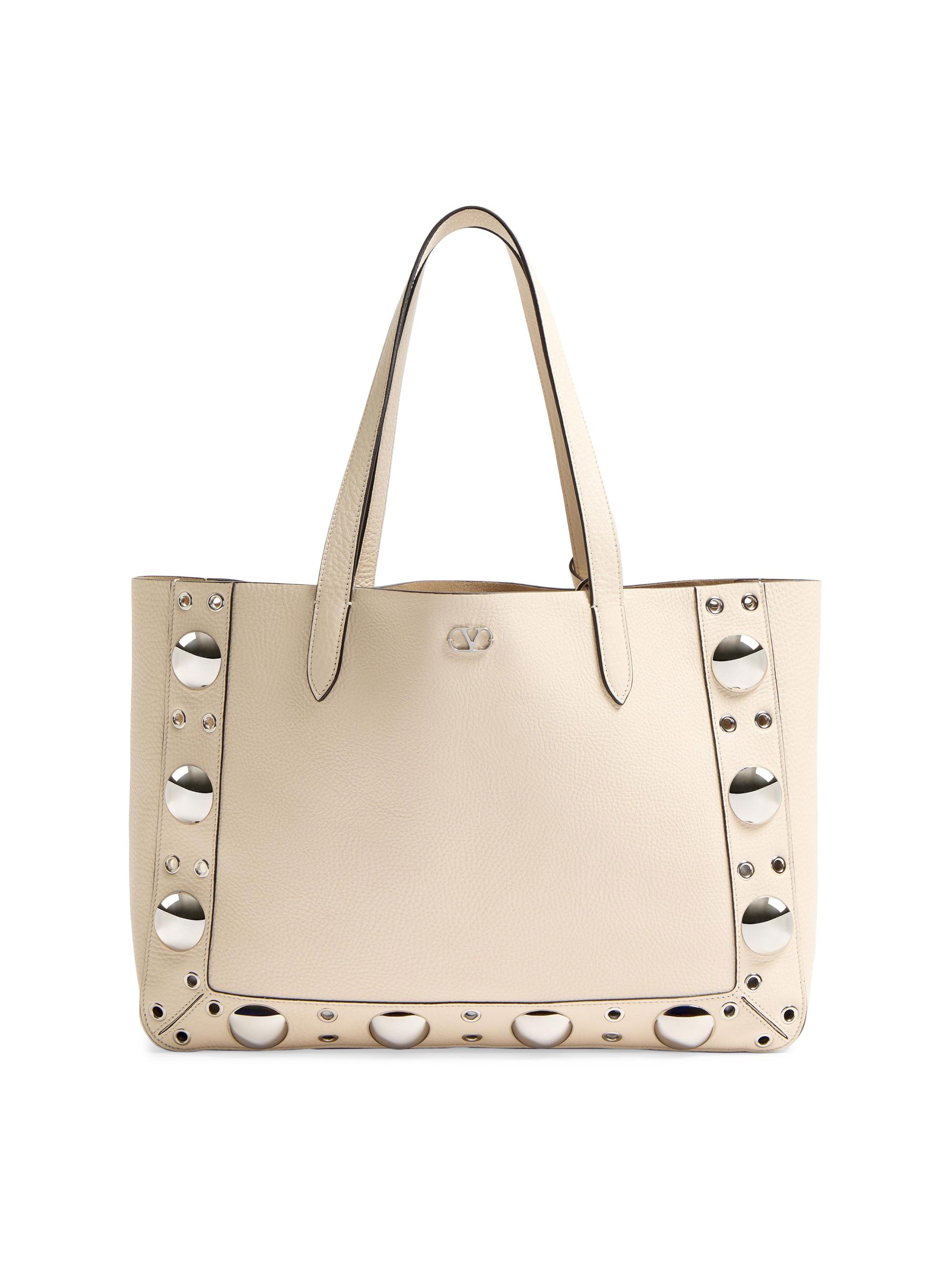 Valentino Garavani Women's Nellcôte  Shopping Bag in Grainy Calfskin - Light