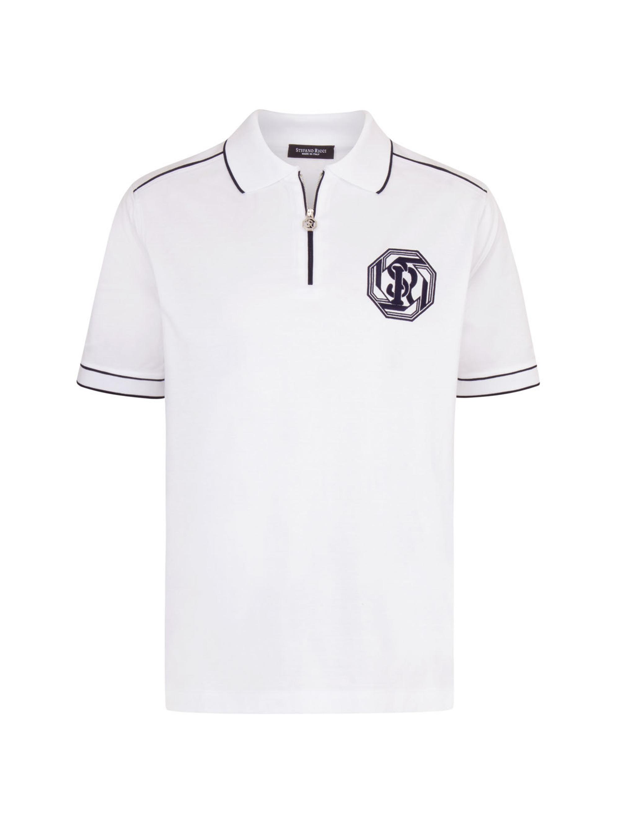 Stefano Ricci Men's Cotton Polo Shirt - White
