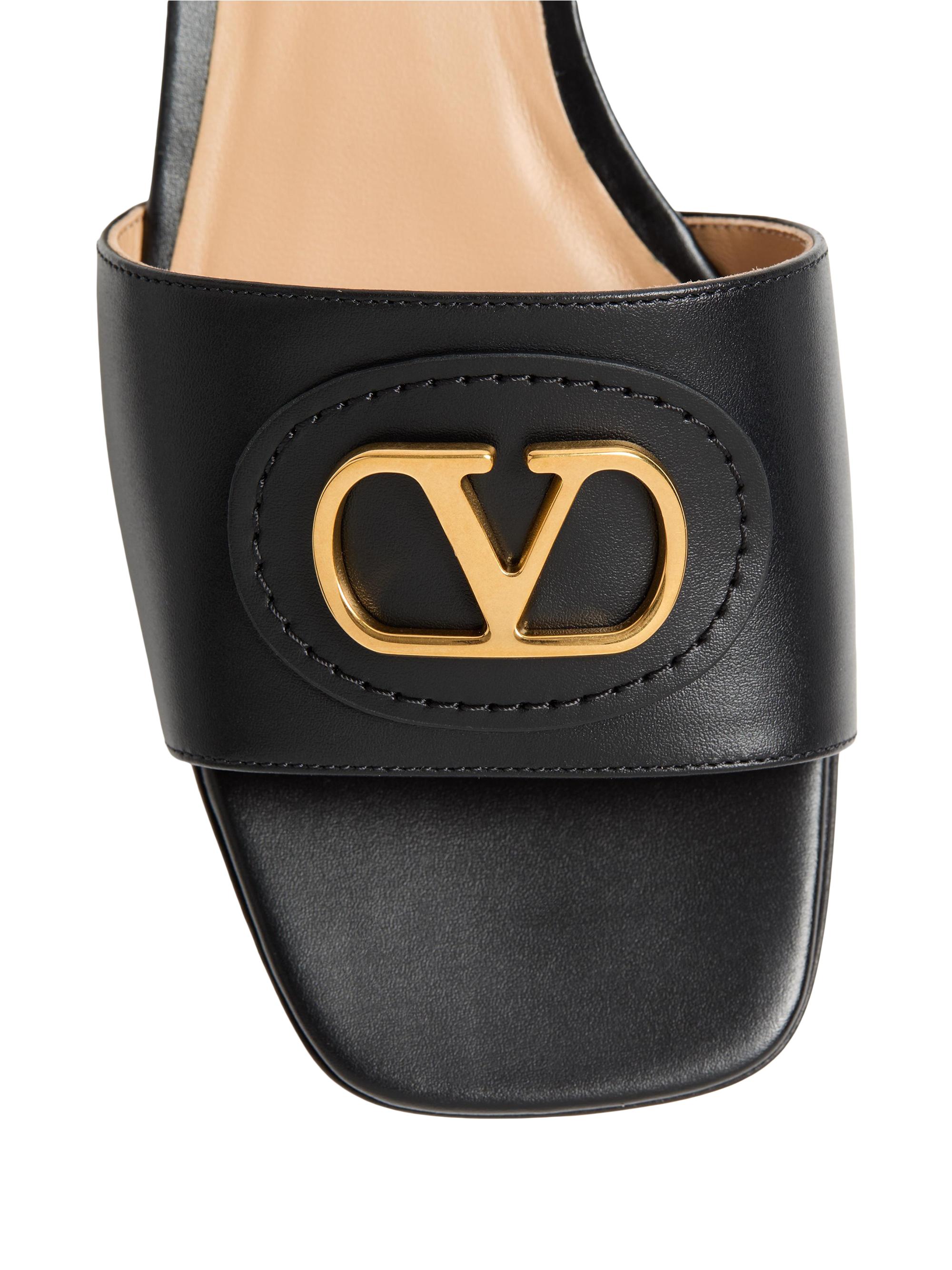 Valentino Garavani VLogo Signature 20MM Slide Sandals | Saks Fifth