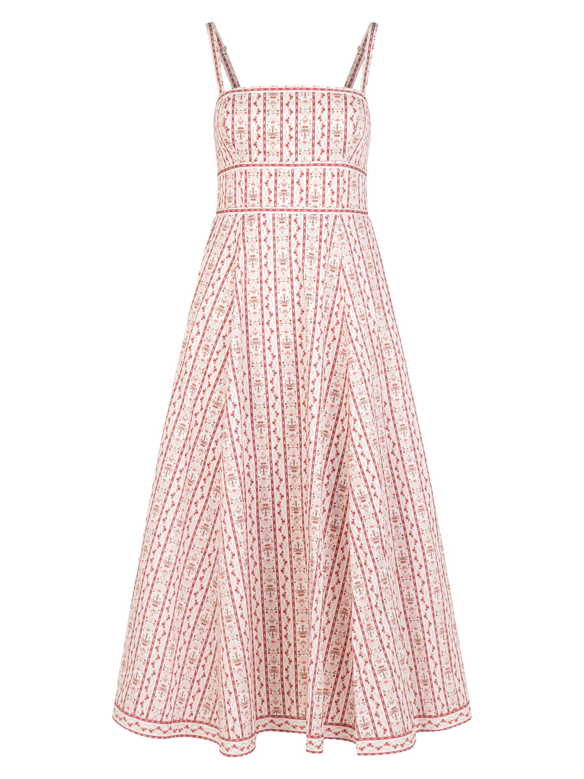 Hill House Home Women's The Margot Dress - Pink Emma Ikat Stripe