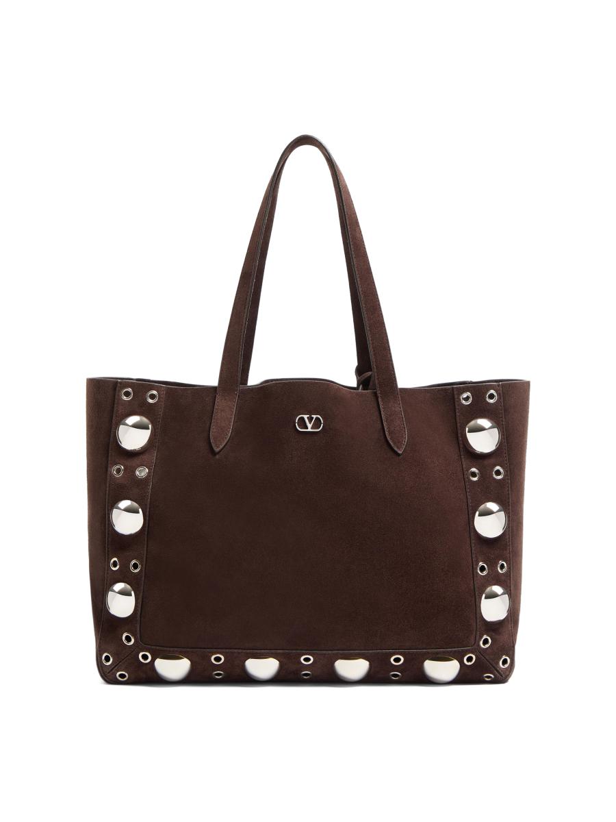 トートバッグ VALENTINO BEIGE SUEDE NELLCOTE SHOPPING BAG Valentino Garavani Nellcôte Large Suede Shopping Bag for Man