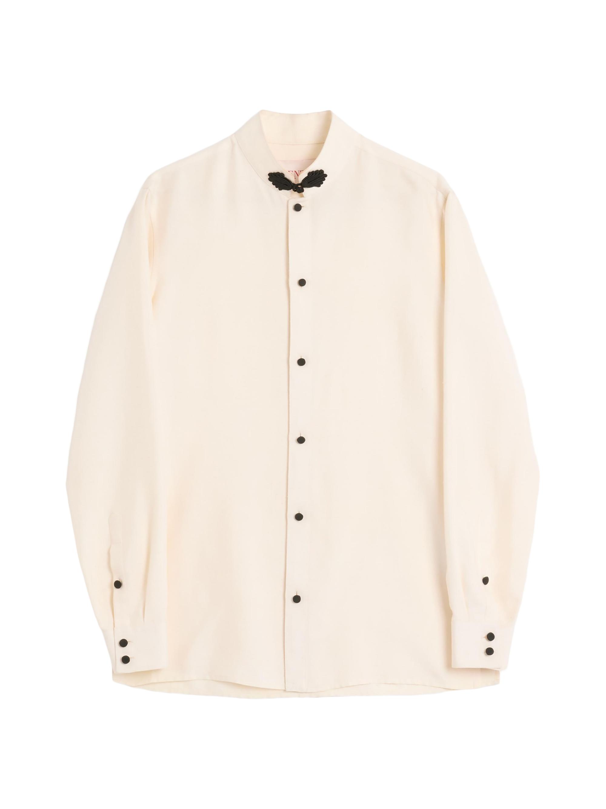 Valentino Garavani Silk Shantung Shirt with Toggle | Saks