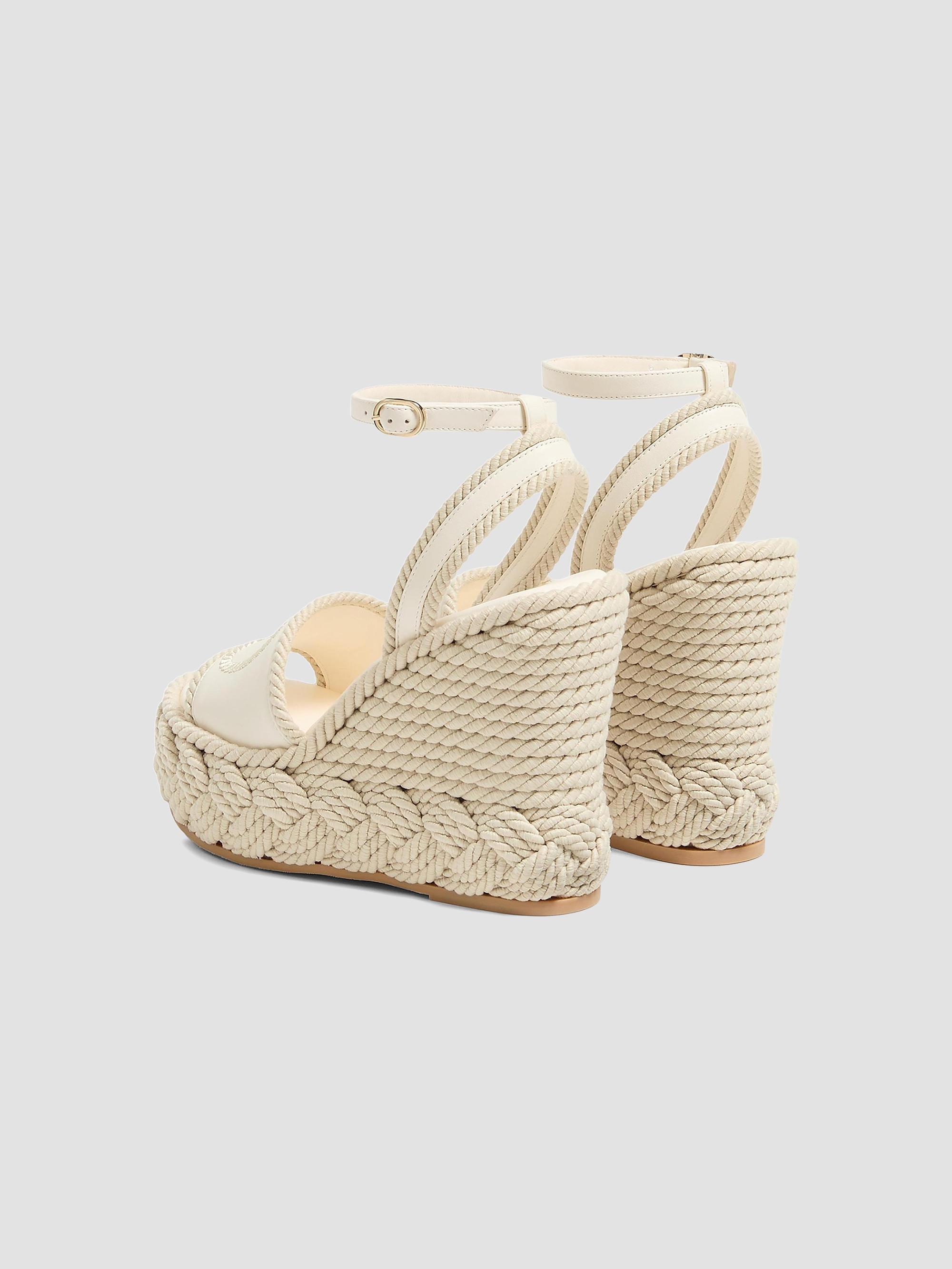 Valentino Garavani VLogo Torchon Wedge Sandals in Nappa 130MM
