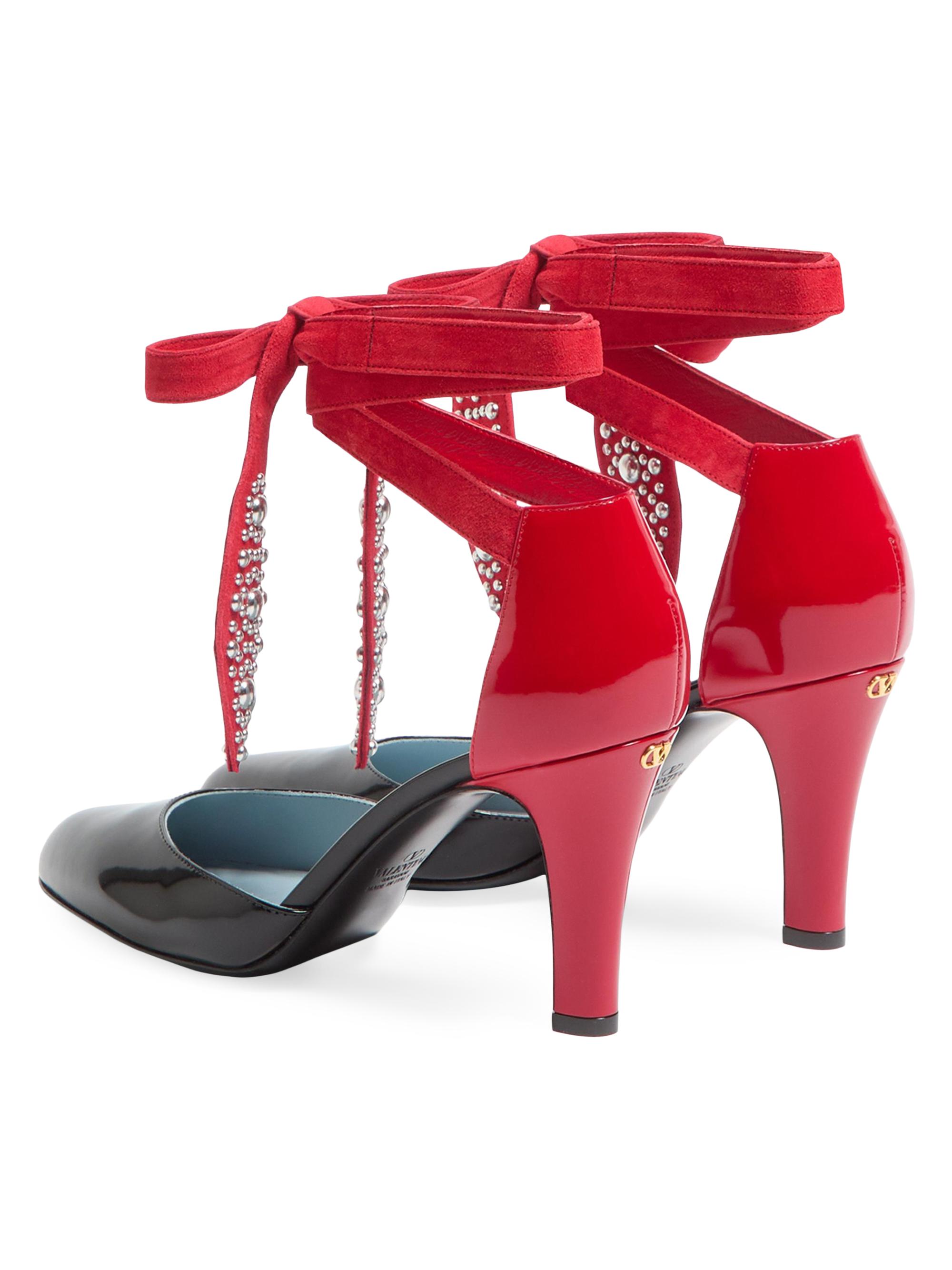 Valentino Garavani Foliefoliage Pumps in Abrasive Calfskin 85MM