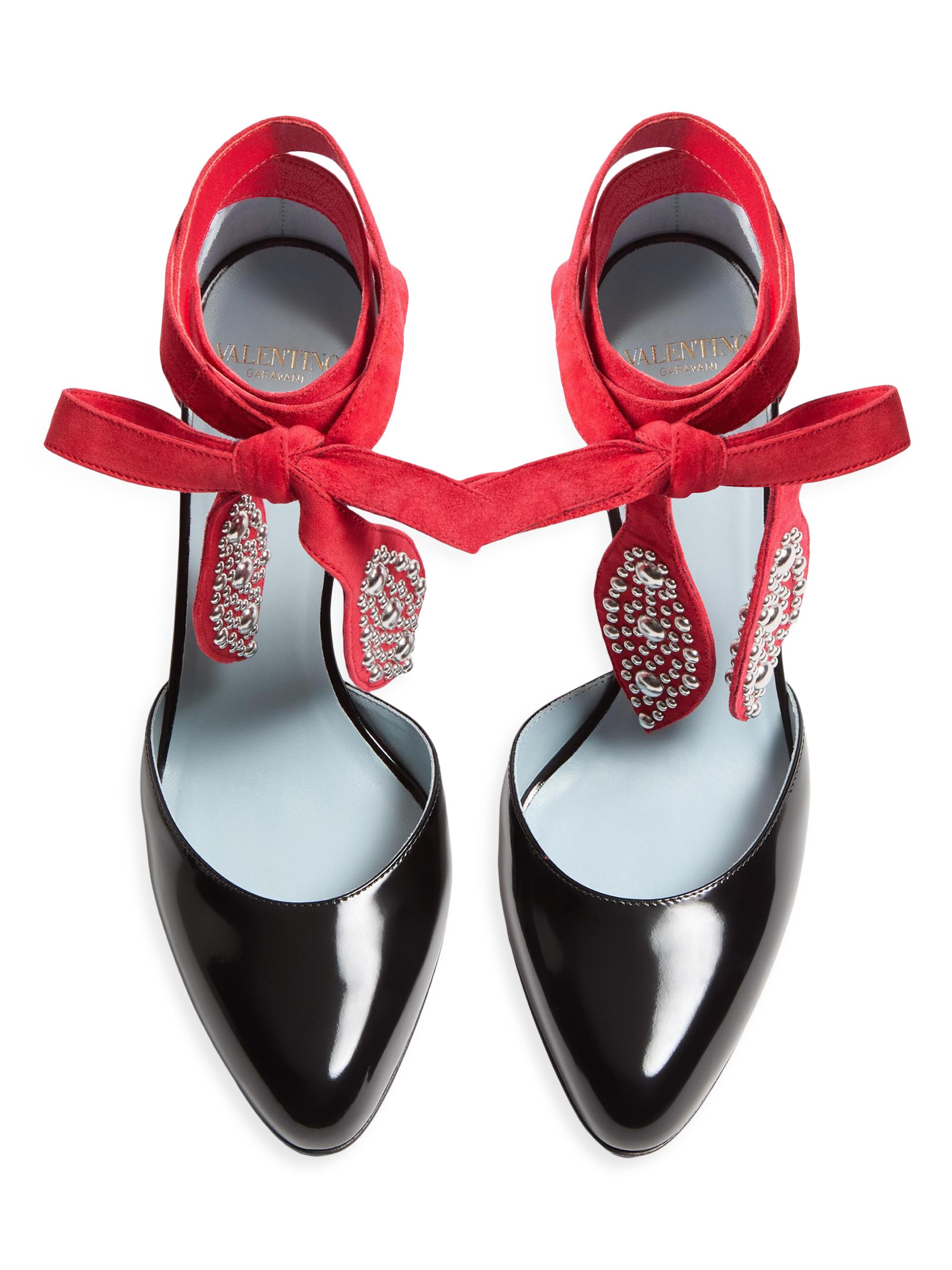 Valentino Garavani Foliefoliage Pumps in Abrasive Calfskin 85MM