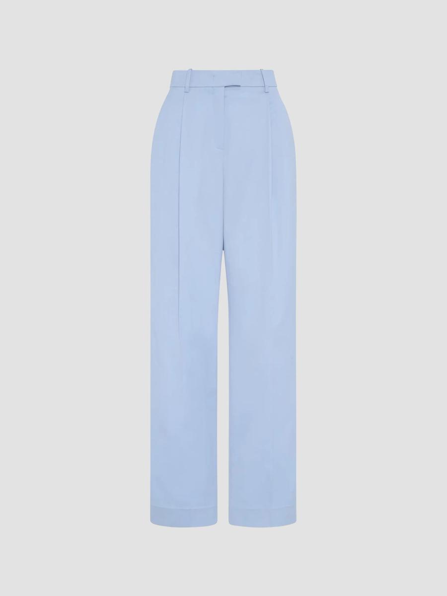 Another Tomorrow Women's Relaxed Wide Leg Pants In Sky