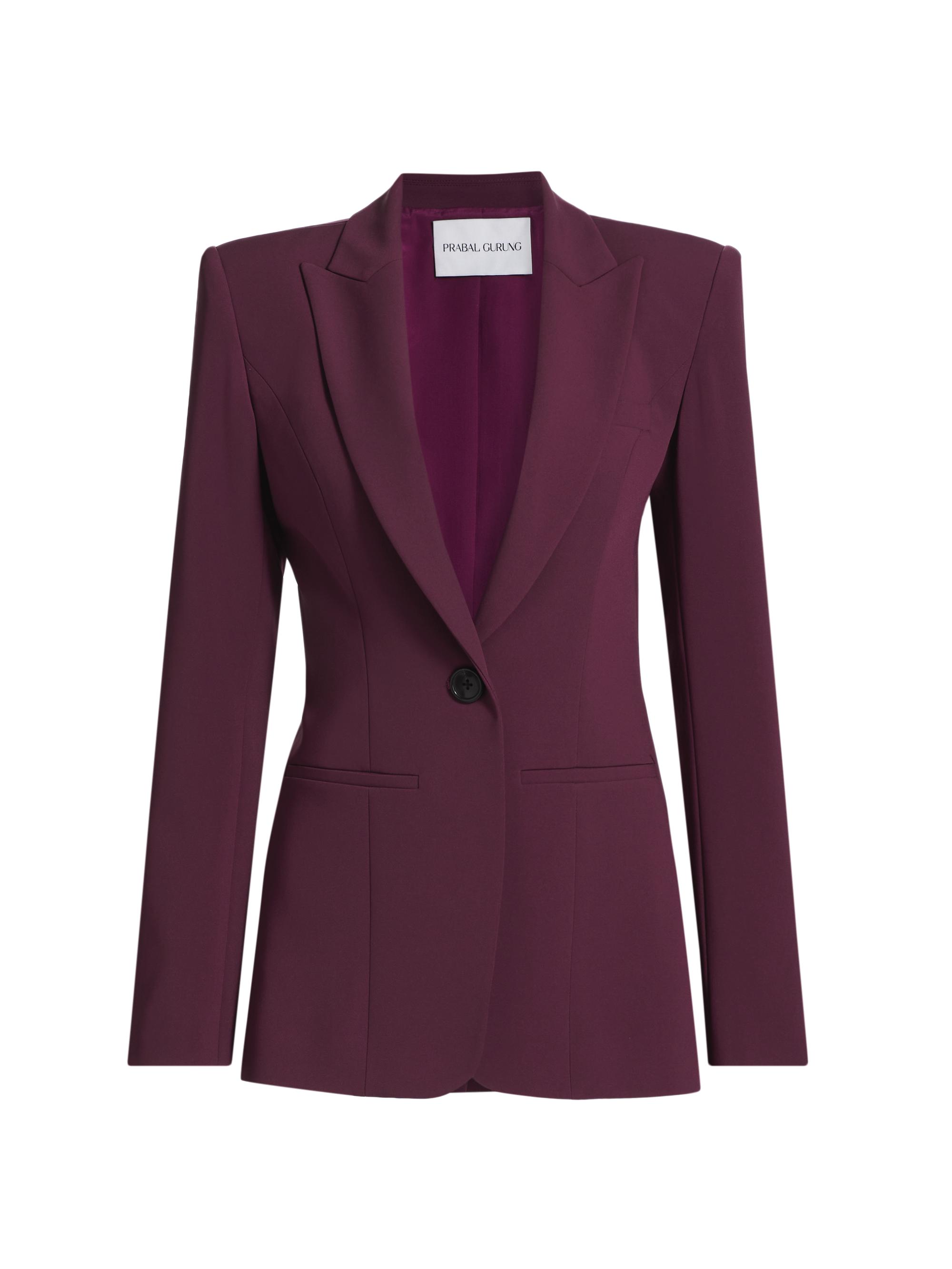 Prabal Gurung Women's Strong Shoulder Blazer - Plum