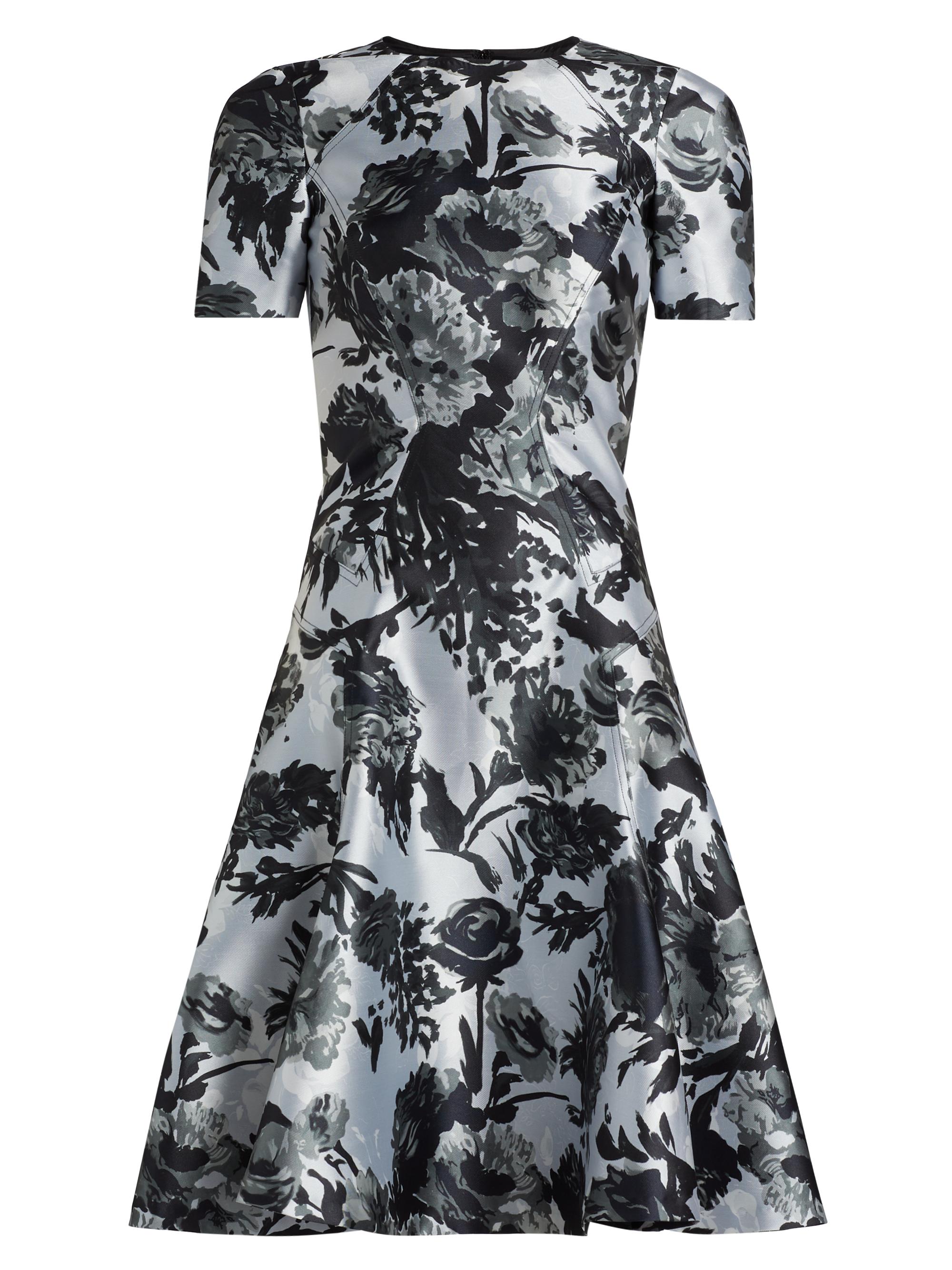 Prabal Gurung Women's Princess Seam Short-Sleeve Fit & Flare Dress - Black White