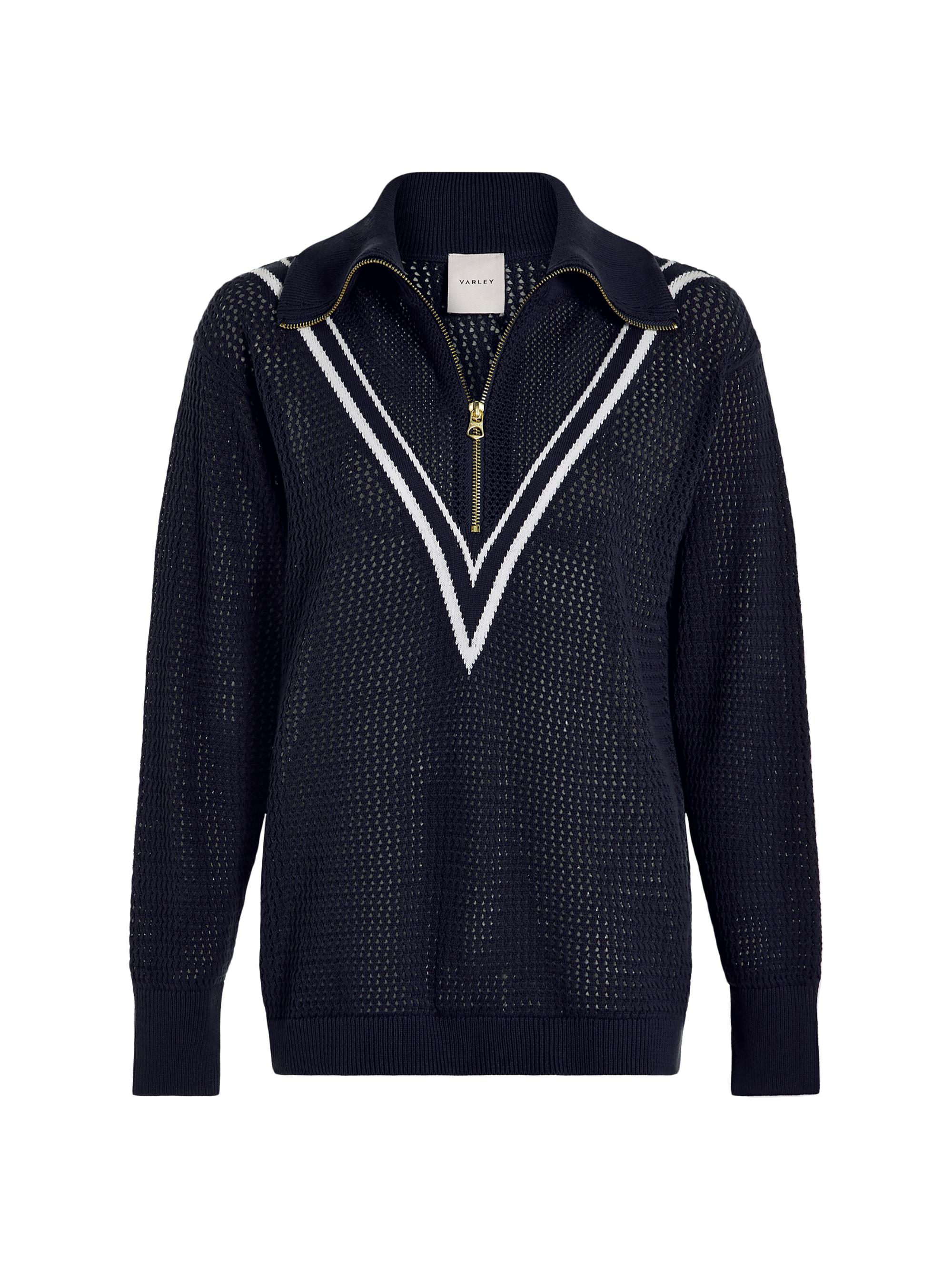 Varley Women's Savannah Knit Half-Zip Pullover - Blue Nights